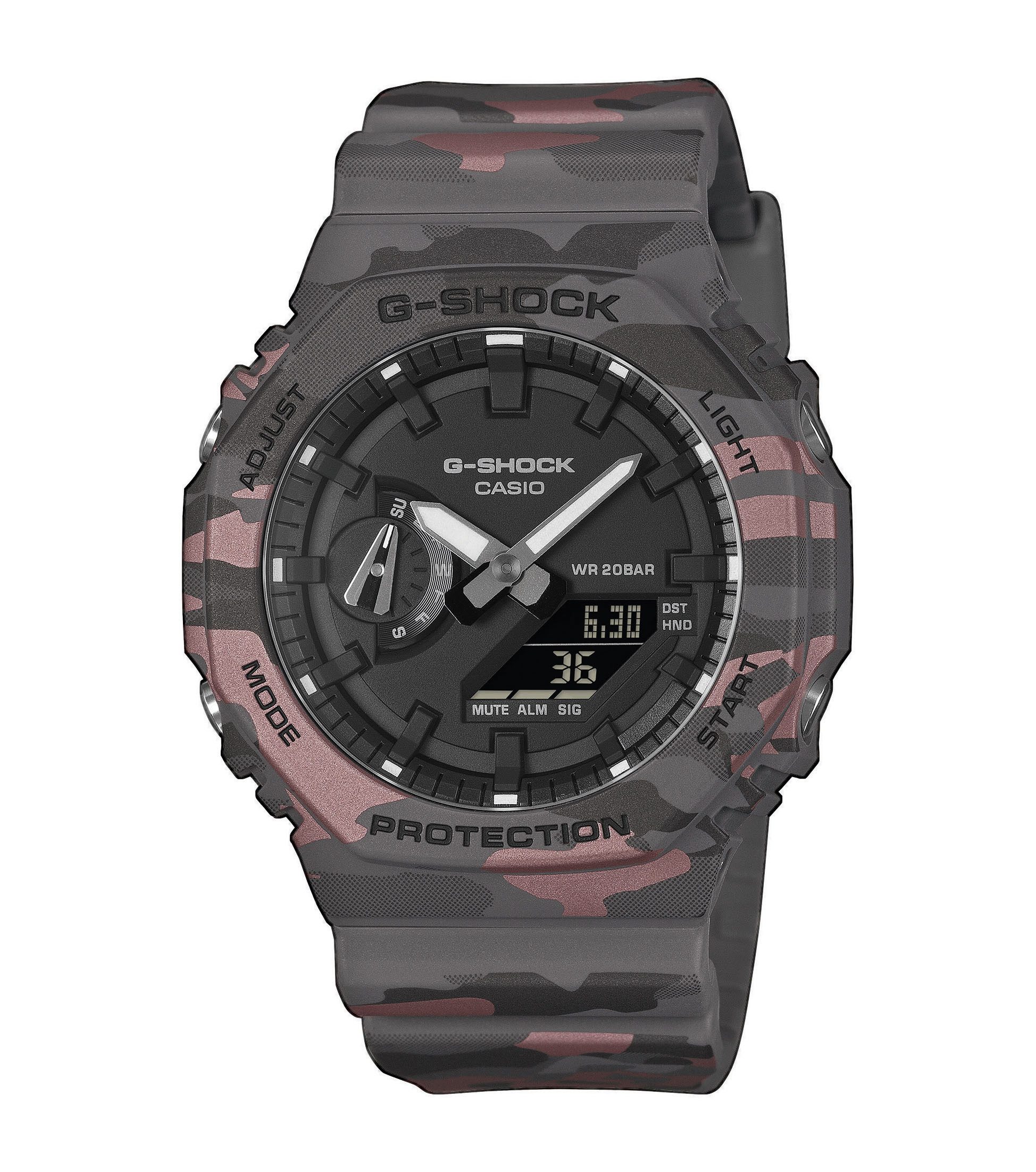 CASIO G-SHOCK Chronograph GA-2100CM-8AER, Quarzuhr, Armbanduhr, Herrenuhr, analog, digital