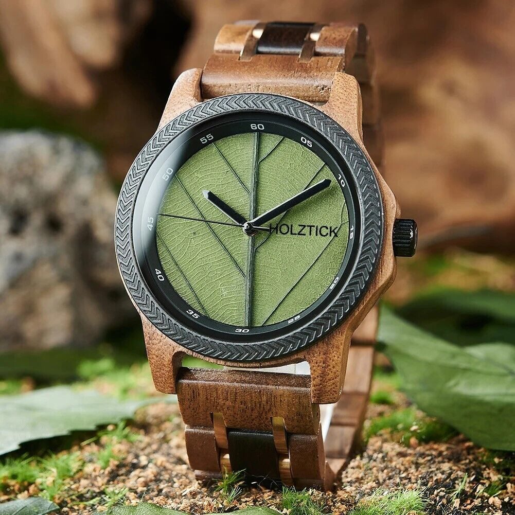 Holztick Bavaria Quarzuhr Leaf Leaf, aus günstig online kaufen