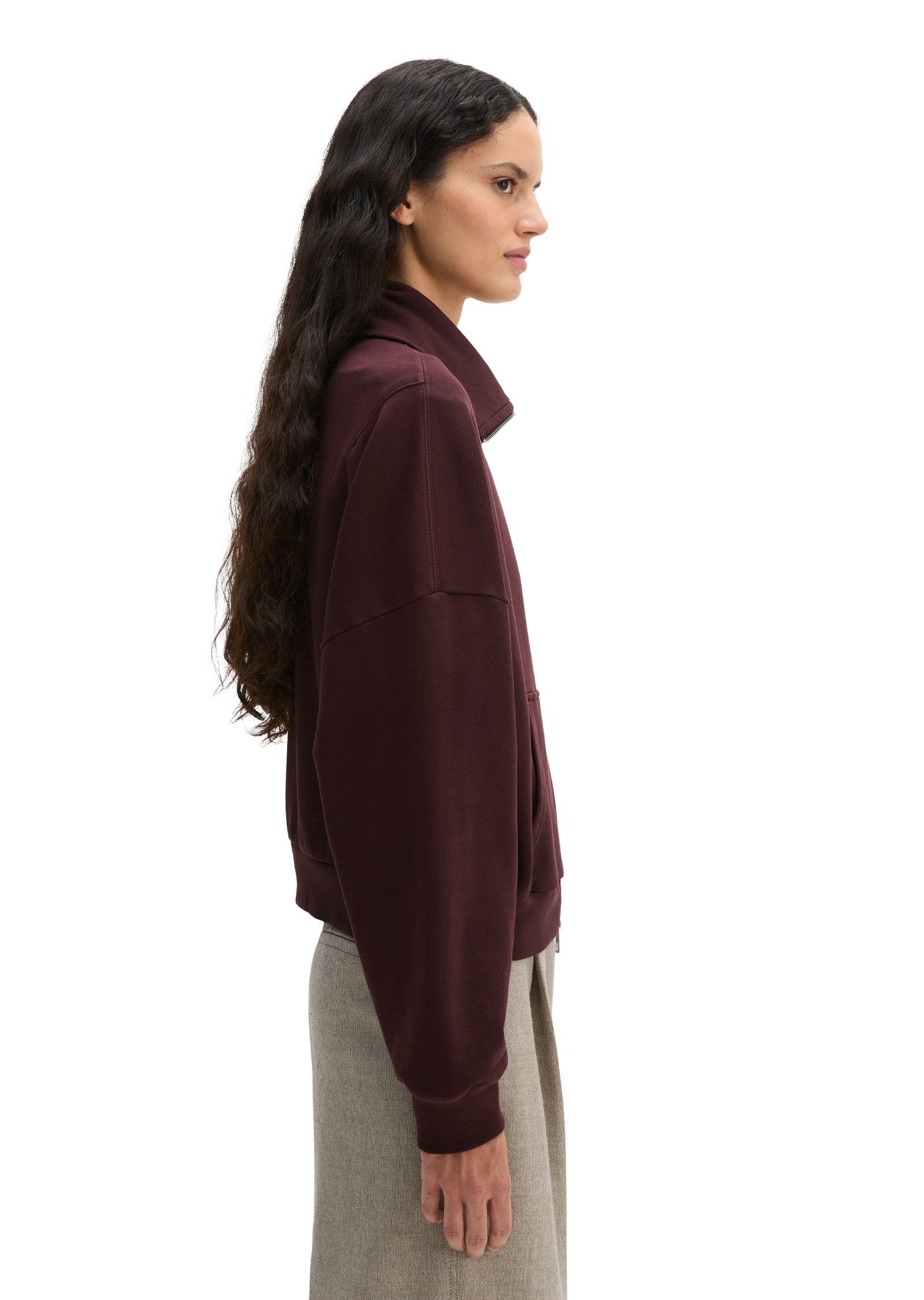 Marc O'Polo Sweatjacke mit recycelter Baumwolle
