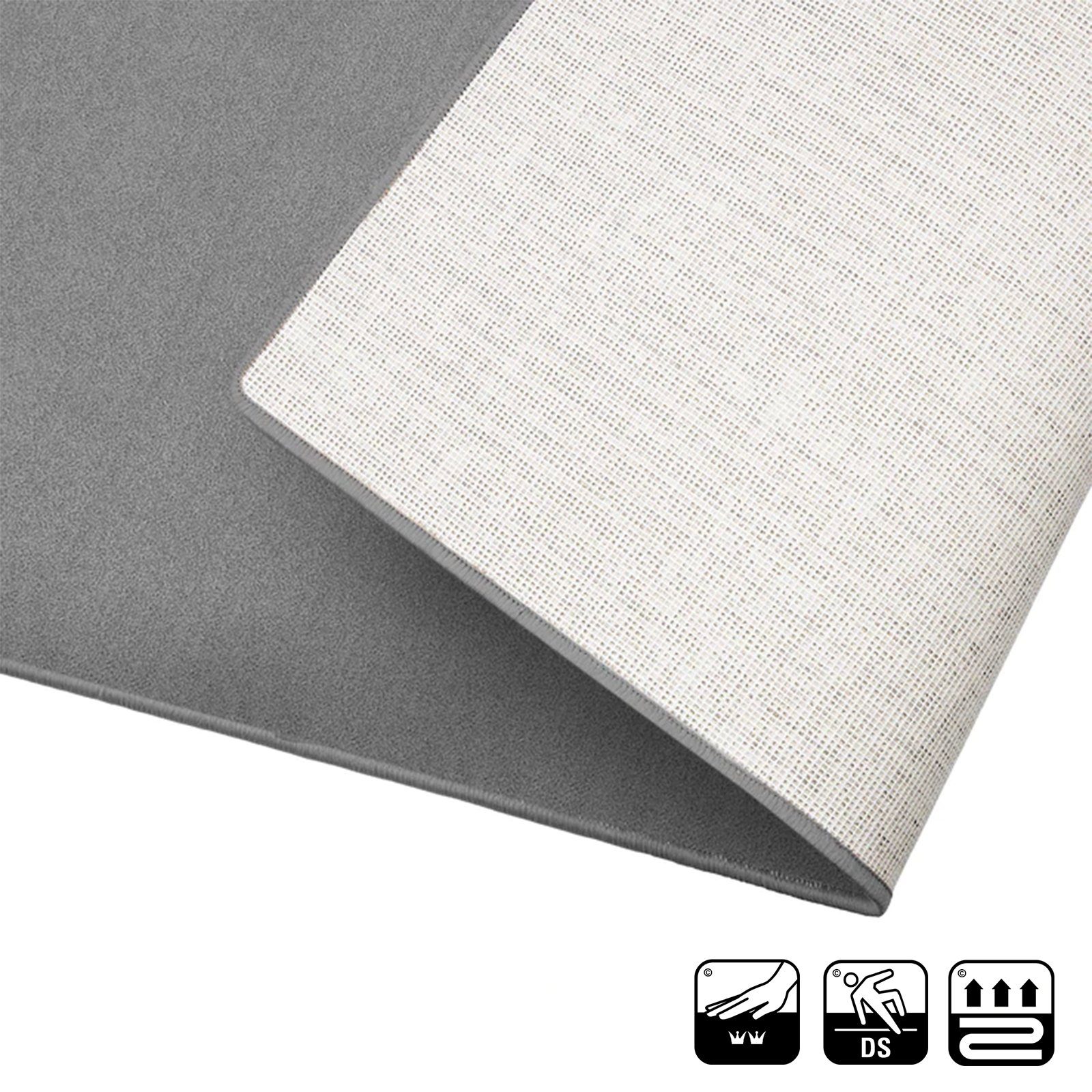 Karat Hochflor-Bettumrandung Fallon, Bettvorleger, Läufer-Set ideal fürs Schlafzimmer, Höhe 8.5 mm, (3-tlg), Velours