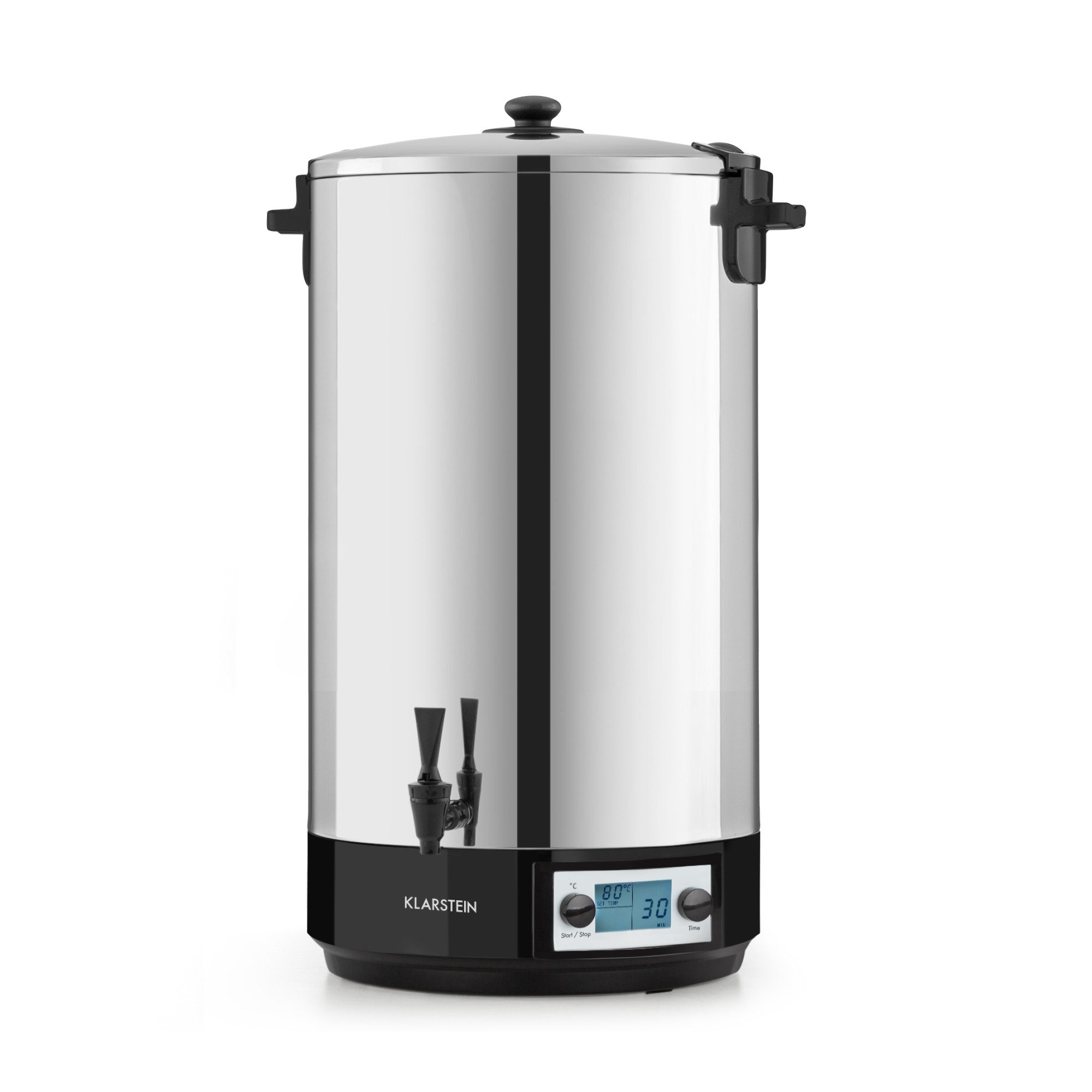 Klarstein Einkochautomat KonfiStar 60 Digital Einkocher 2500W 60L 30-100°C 180 Minuten Getränke, 2500 W, Einkochautomat Glühweinautomat mit Touch Cool-Touch & Edelstahl