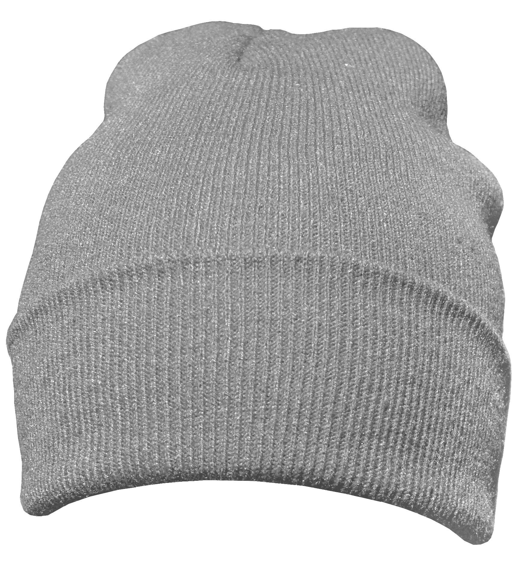 DonDon Beanie Mütze Beanie (Packung, 1-St) Wintermütze, mit grau Krempe Design, klassisches