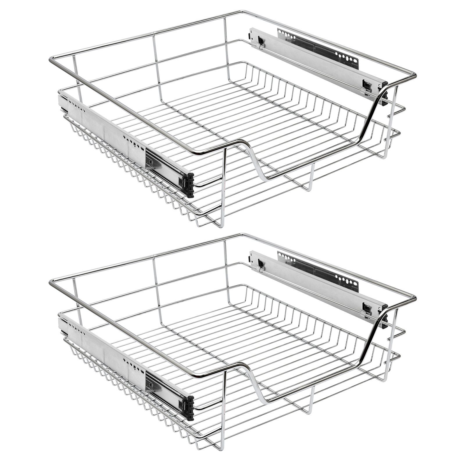 Schublade 2x 50cm Küchenschublade Schrankauszug Vollauszug Teleskopschublade