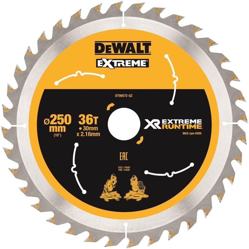 DeWalt Kreissägeblatt Kreissägeblatt DT99572 250/30mm stat. 36WZ/FZ