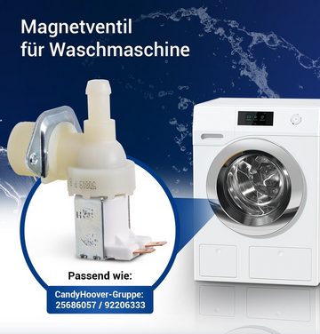 VIOKS Absperrventil Magnetventil Ersatz für Candy 25686057, 1-fach 90° 11,5mmØ für Waschmaschine Spülmaschine
