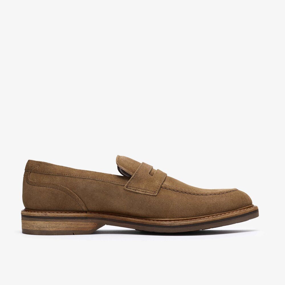 Clarks Clarks - Aldwin Step Tan Suede - Braun Schnürschuh