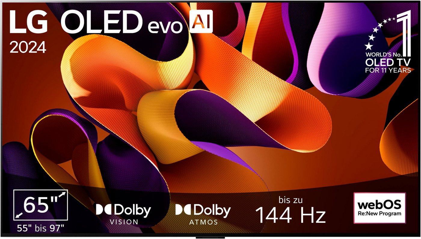 LG OLED65G48LW OLED-Fernseher (164 cm/65 Zoll, 4K Ultra HD, Smart-TV) schwarz ! RABATT: 39.47% LG OLED65G48LW OLED-Fernseher (164 cm/65 Zoll, 4K Ultra HD, Smart-TV) schwarz ! RABATT: 39.47%