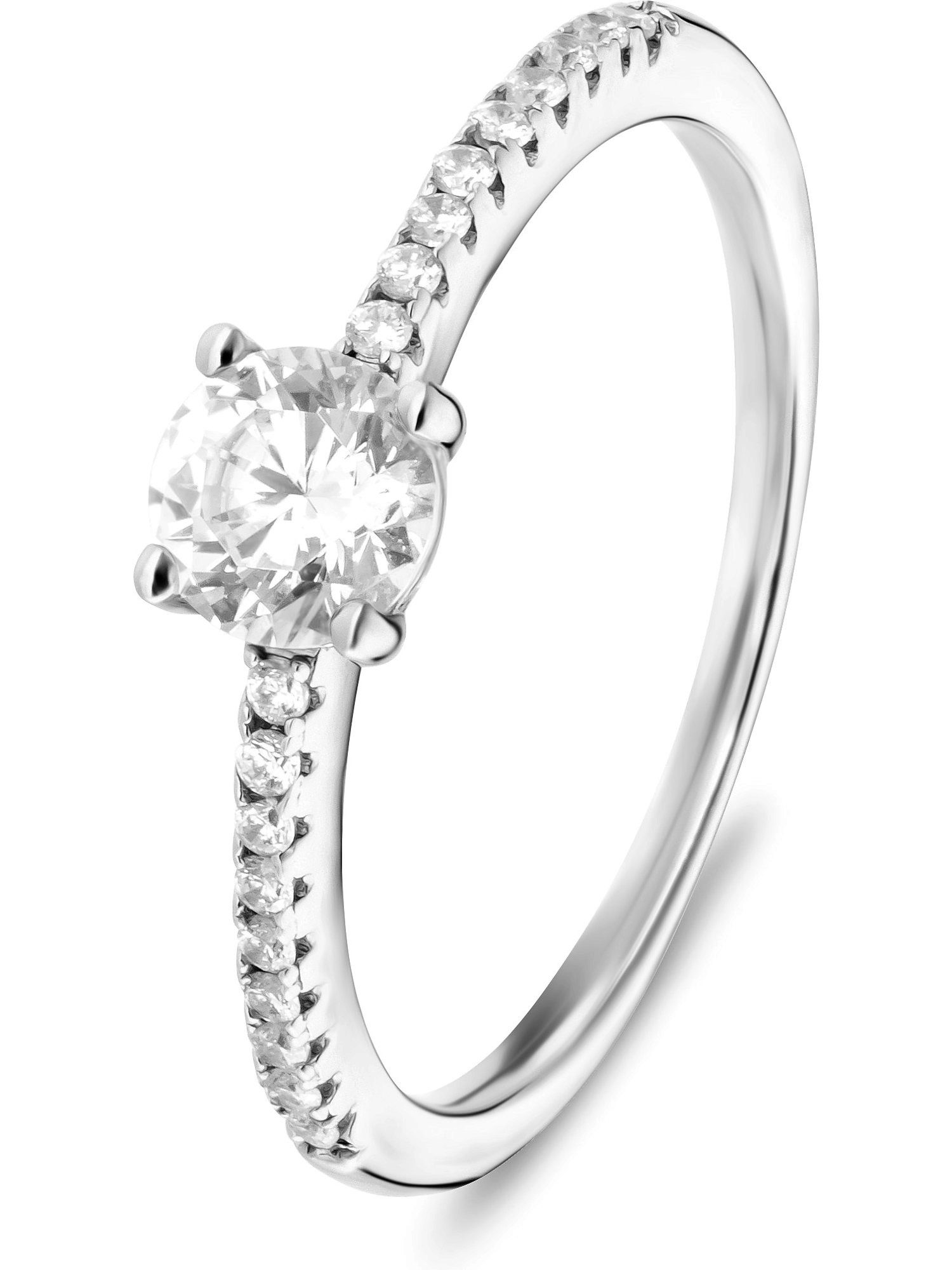 CHRIST Fingerring CHRIST Damen-Damenring 925er Silber 18 Zirkonia, Zirkonia