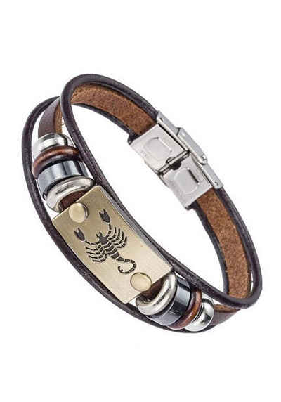 Firetti Armband Sternzeichen, Made in Germany - mit Hämatit - mit Holz