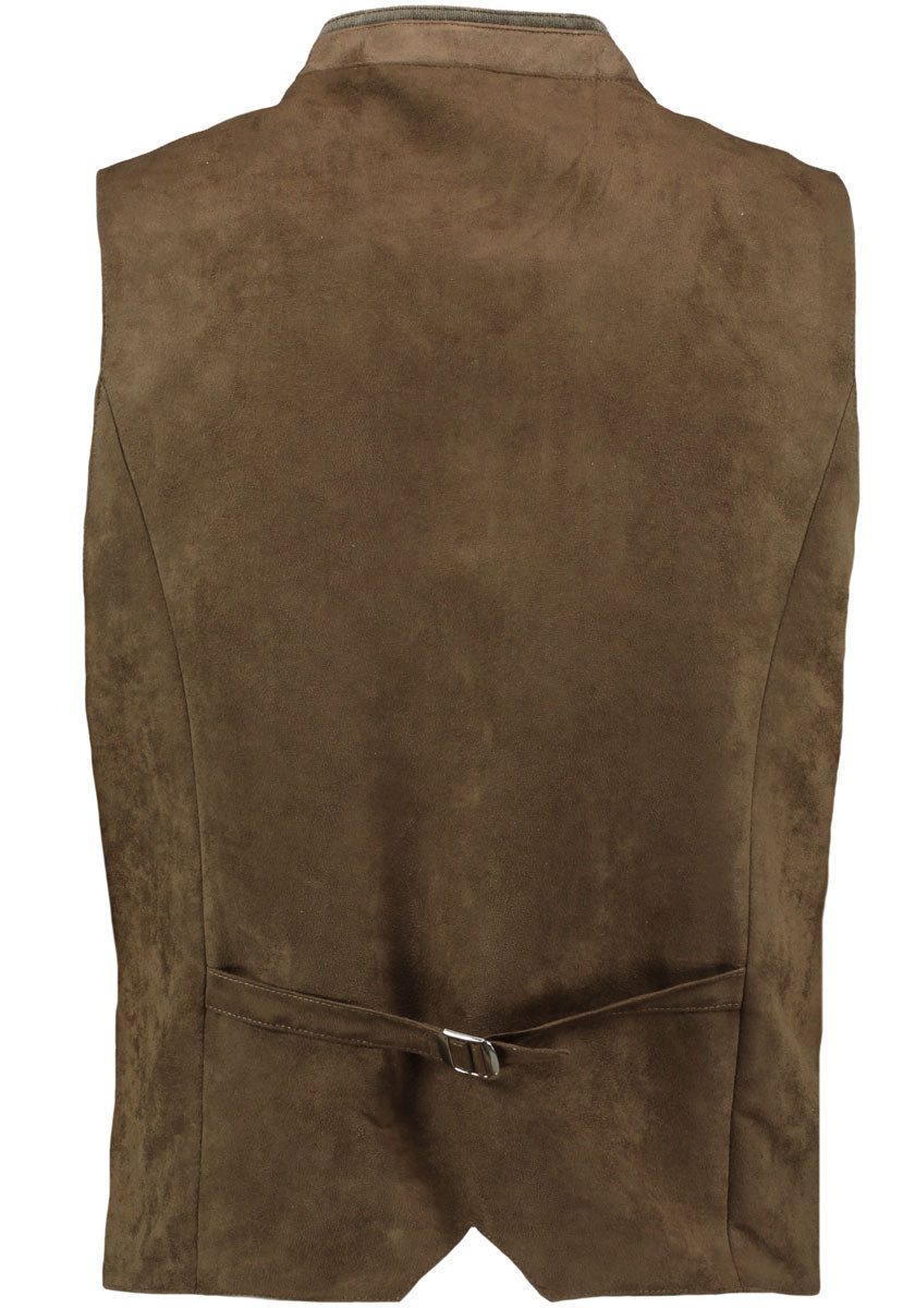 OS Trachten Trachtenweste Glayon Herren Weste mit Hirsch-Emblem auf Kragen günstig online kaufen