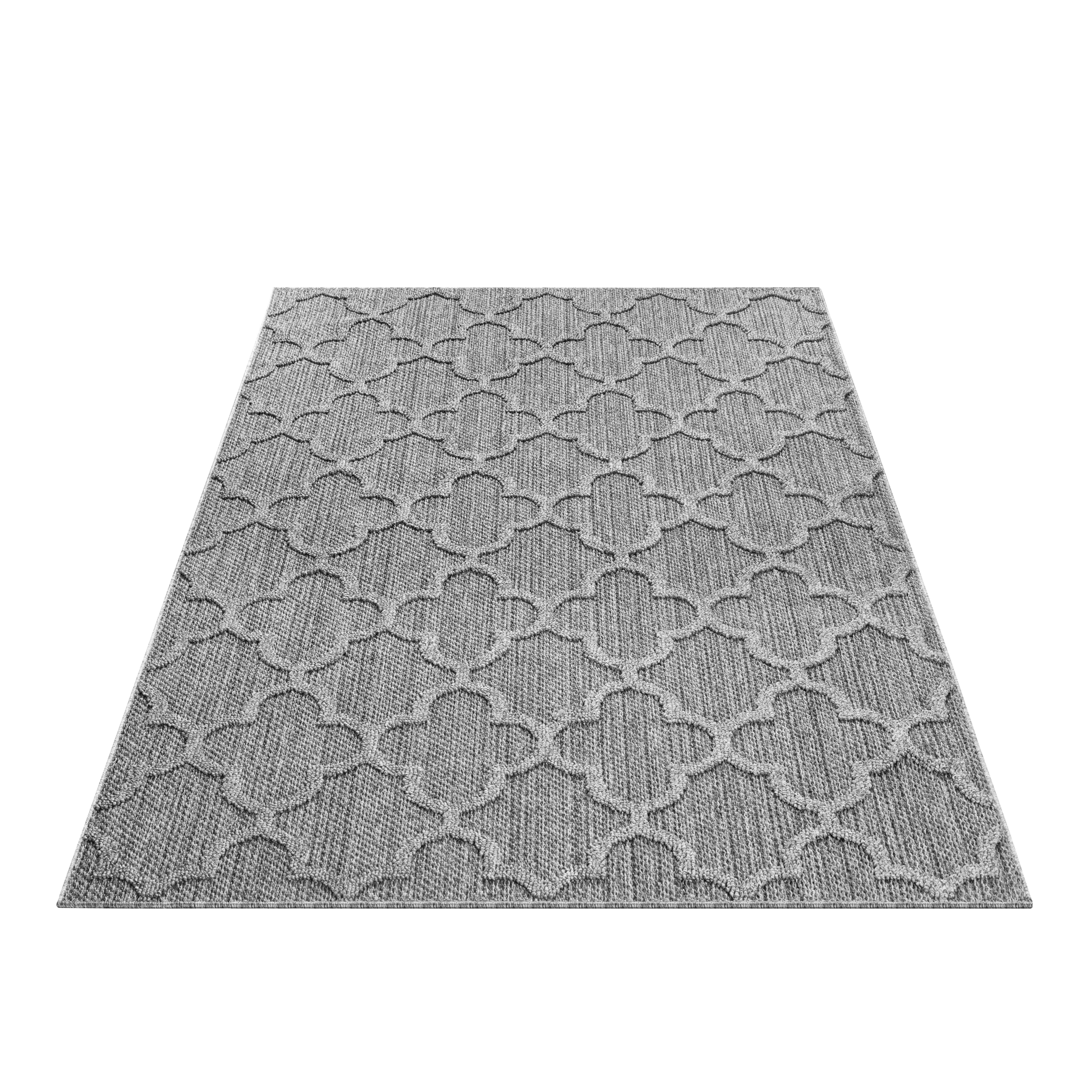 Outdoorteppich PATARA 4951, Ayyildiz Teppiche, rechteckig, Höhe: 8 mm, Pflegeleicht / Strapazierfähig / In- und Outdoor geeignet GREY