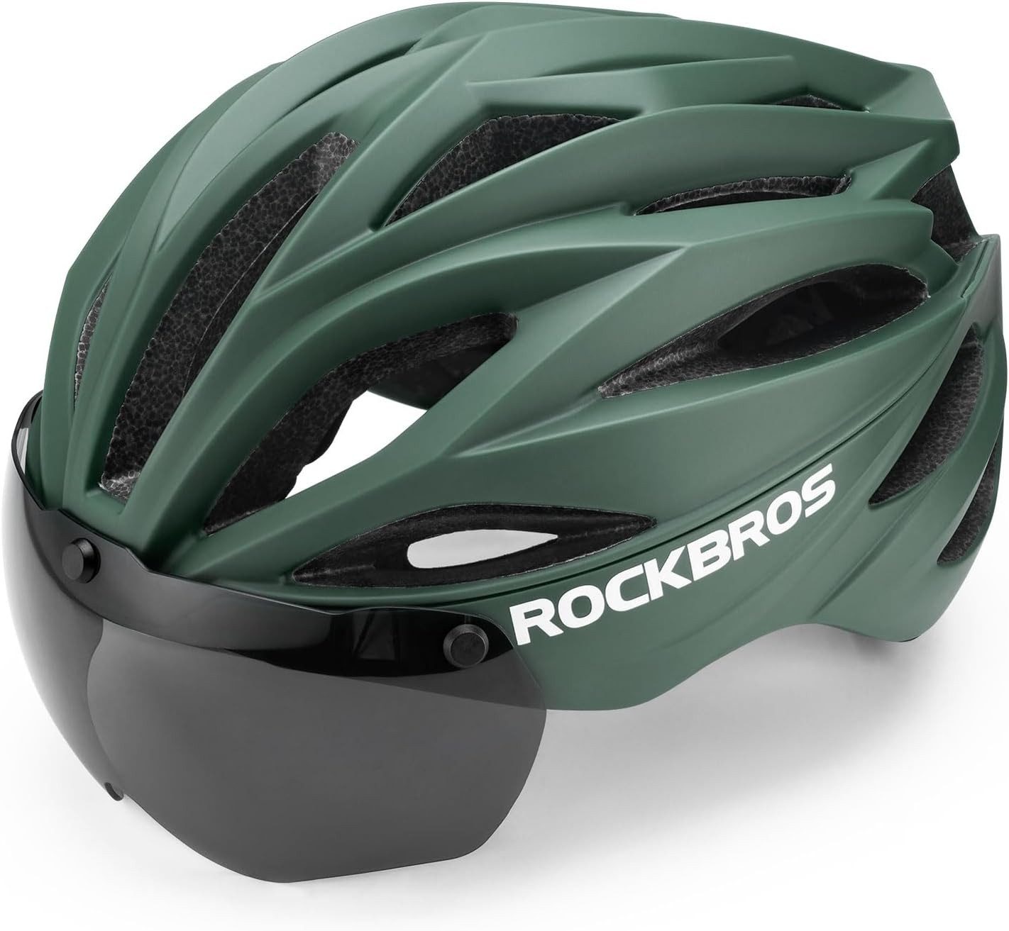 ROCKBROS Fahrradhelm Fahrradhelm Erwachsene mit Magnetvisier Größe 58-62cm
