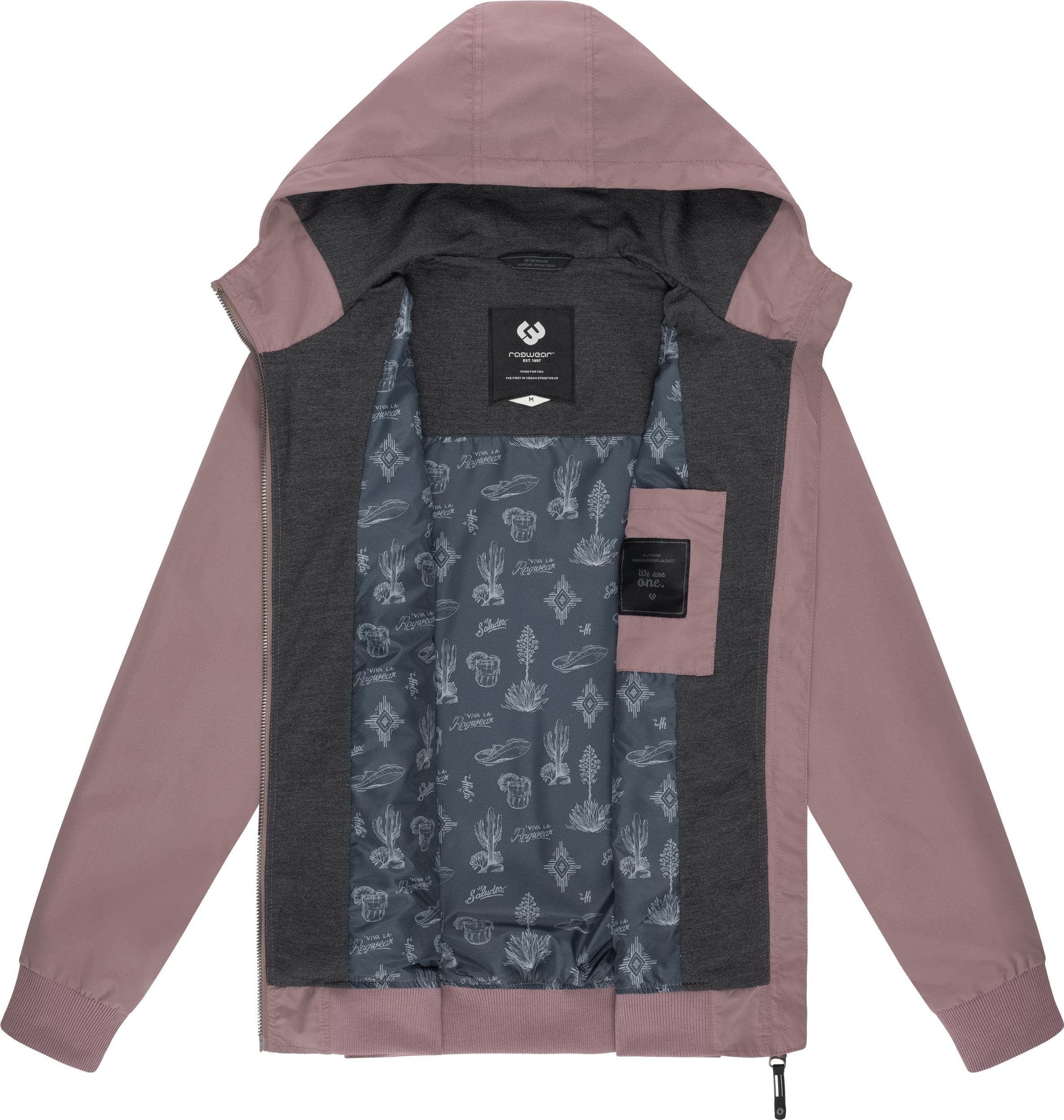 Ragwear Outdoorjacke Perci Stylische Herren Übergangsjacke mit großer Kapuze