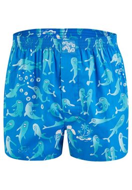 Lousy Livin Boxershorts Sky Gym & Dolphin 2 Pack mit buntem Allover-Print