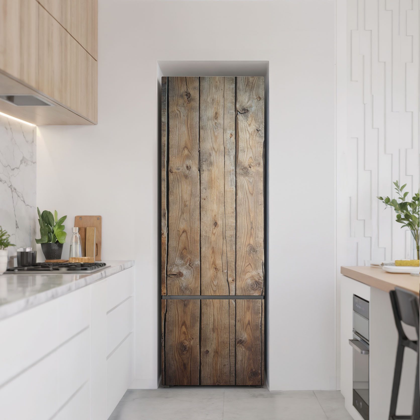 Tulup Magnetfolie Kühlschrank Magnetmatte Holzbretter Magnetfolie für den K günstig online kaufen