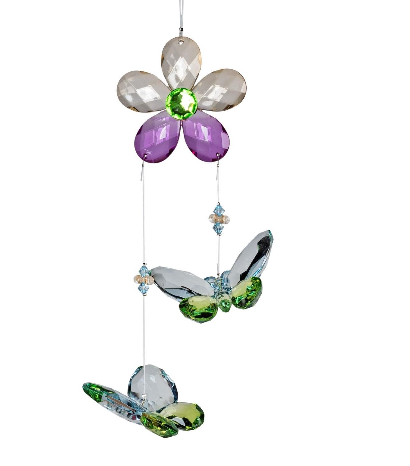 formano Hängedekoration Acryl, Höhe: 25cm, Farbe: Grün, Motiv: Schmetterlinge