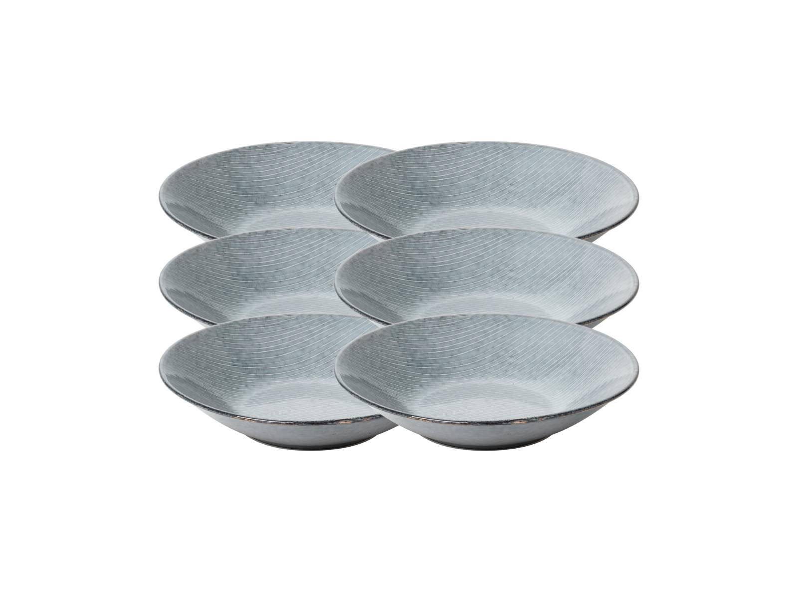 Broste Copenhagen Тарелки-Set NORDIC SEA Тарелки tief 22,5 cm Set6, Steinzeug
