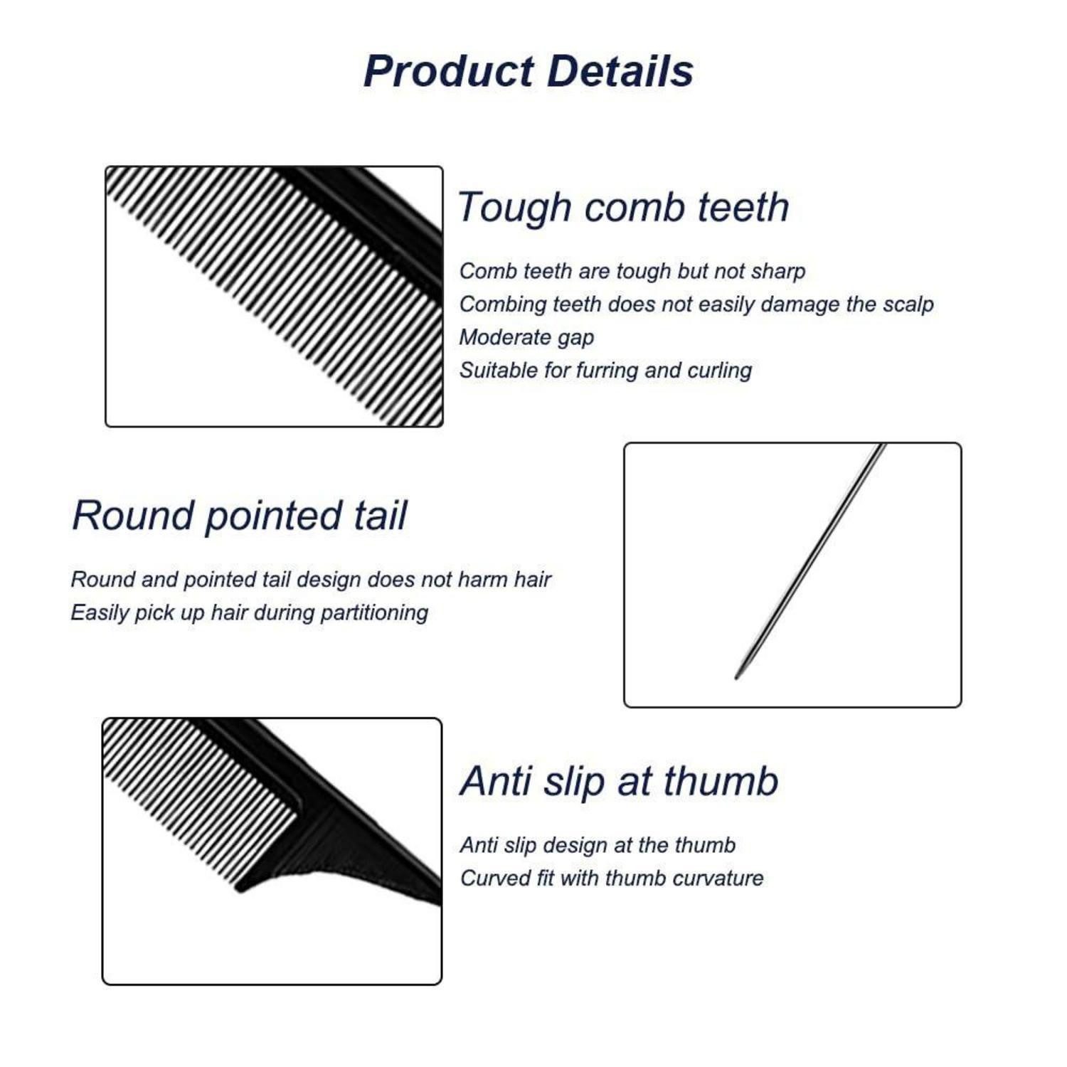 LuxusKollektion Haarbürsten-Set Haarbürsten Set 3-Teiliges Haarkamm Stylingkämm Haarkantenbürste