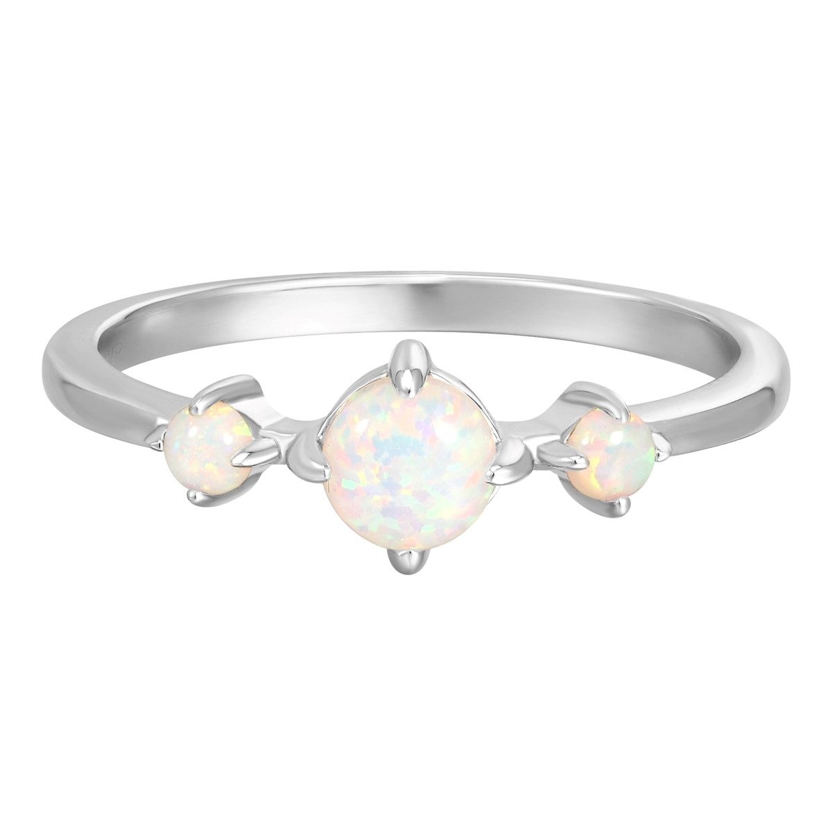 Rafaela Donata Silberring silber, mit Opal (synth)