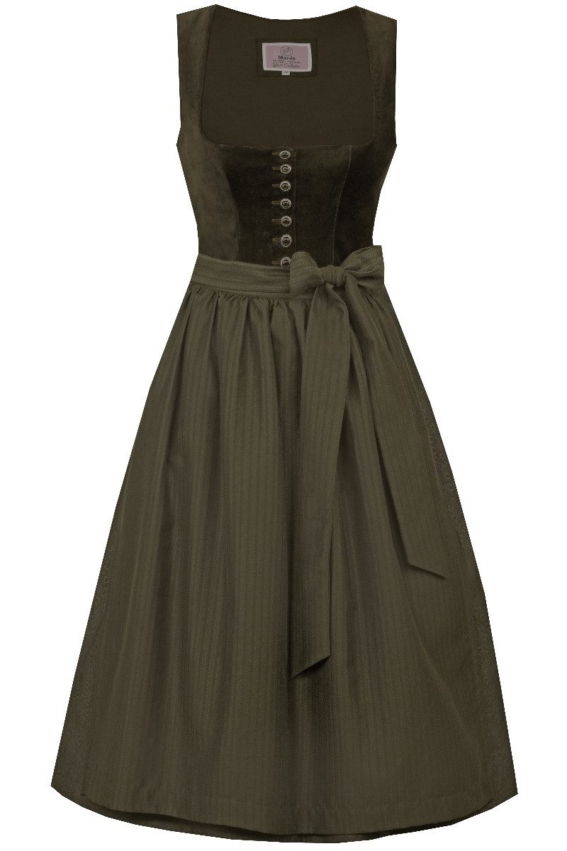 MarJo Samt Dirndl 2tlg. - NUSSDORF - olive