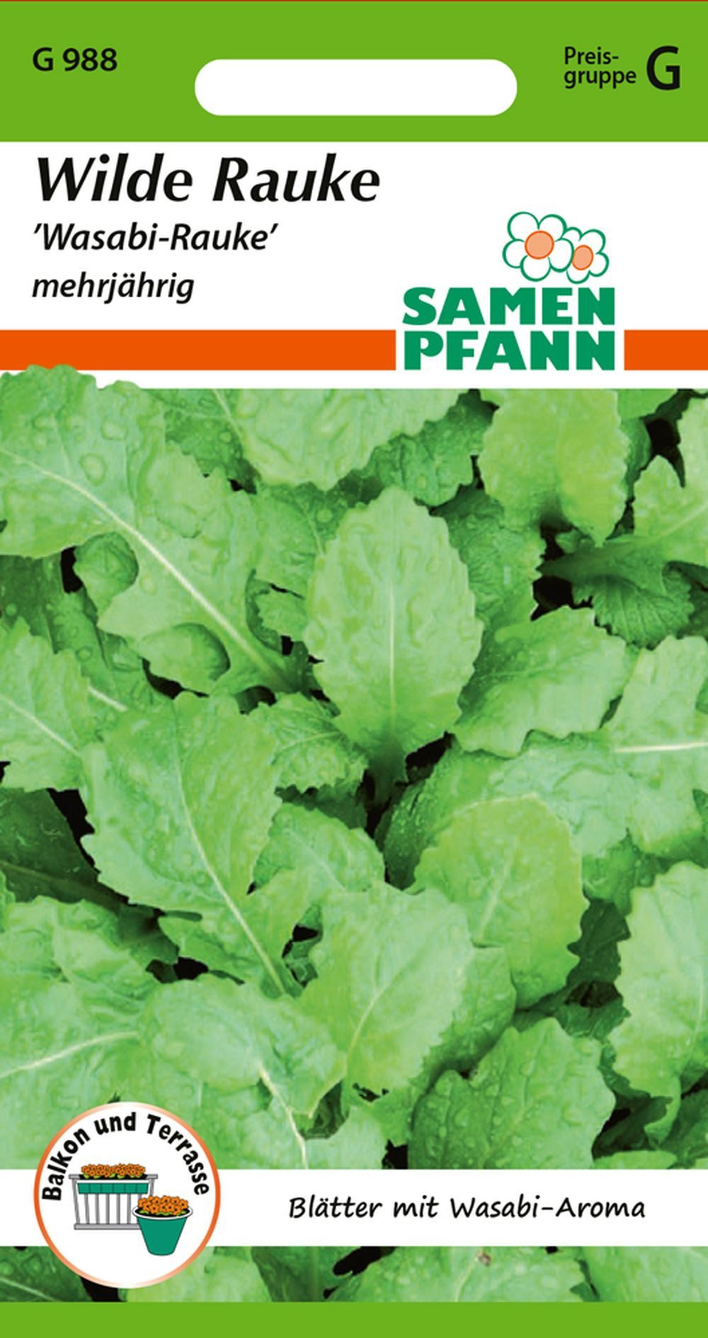 SAMEN PFANN Kräutersamen Wilde Rauke Wasabi-Rauke mit ätherischen Ölen Meerrettich Rauken-Samen, Diplotaxis tenuifolia
