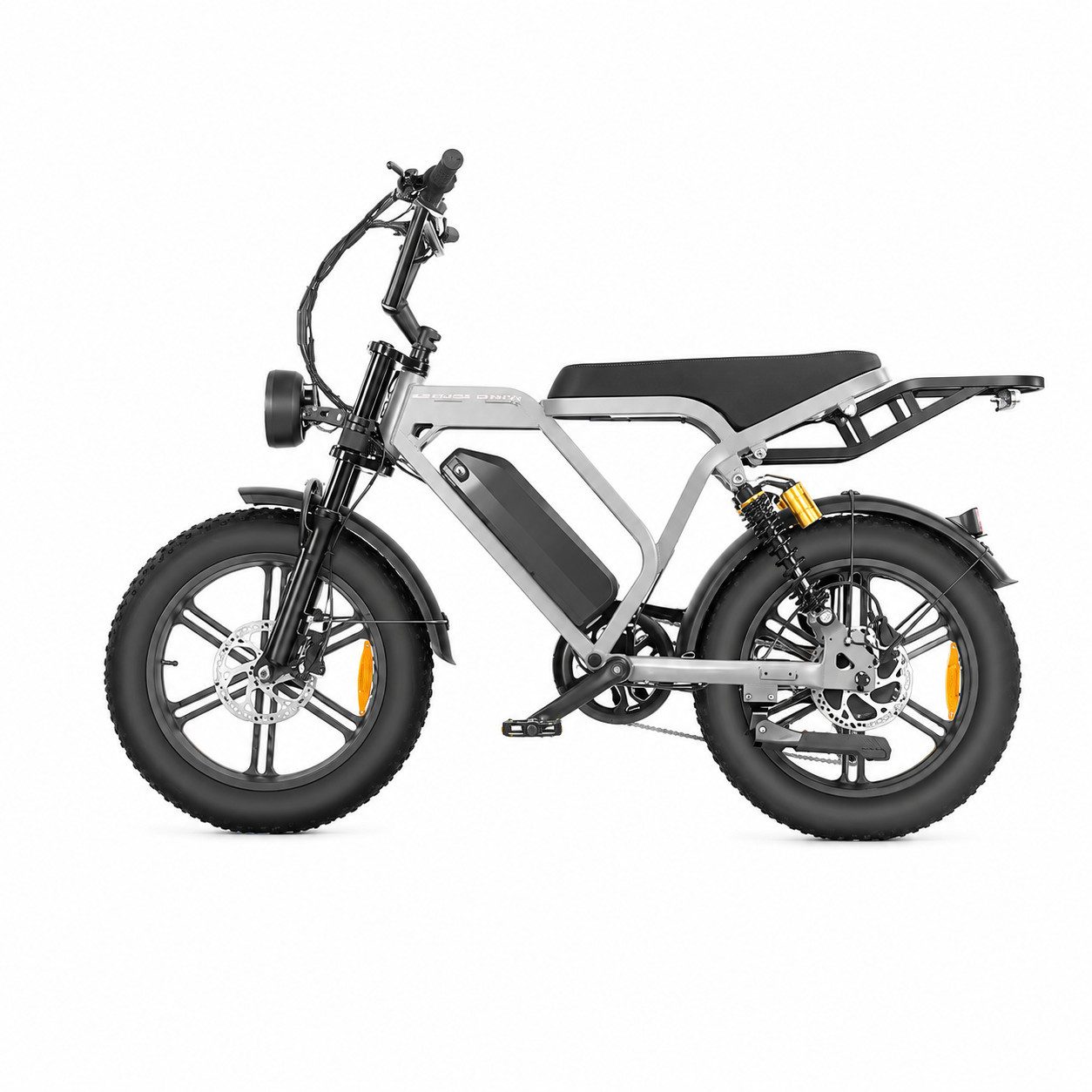 PixelPilot E-Bike Mountainbike E7 Fatbike 20 * 4.0 Zoll, 48 V 15 Ah, 7-Gang, bis 200 kg, 7 Gang, Bürstenloser Hinterrad-Nabenmotor, 499,2 Wh