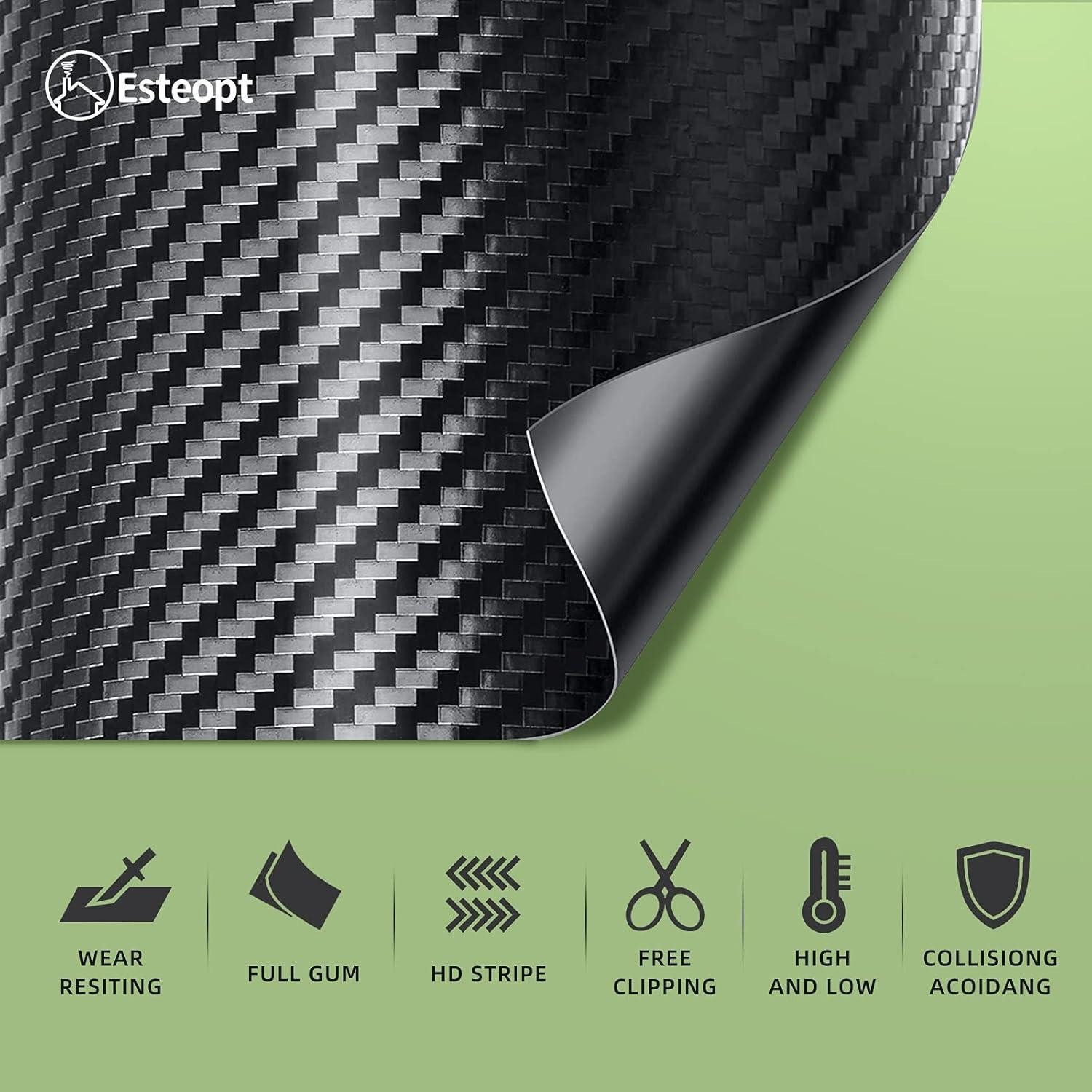 LuxusKollektion Lackschutzfolie Carbon Folie Kohlefaser Aufkleber 5cm*10m Schwarz Selbstklebend Auto