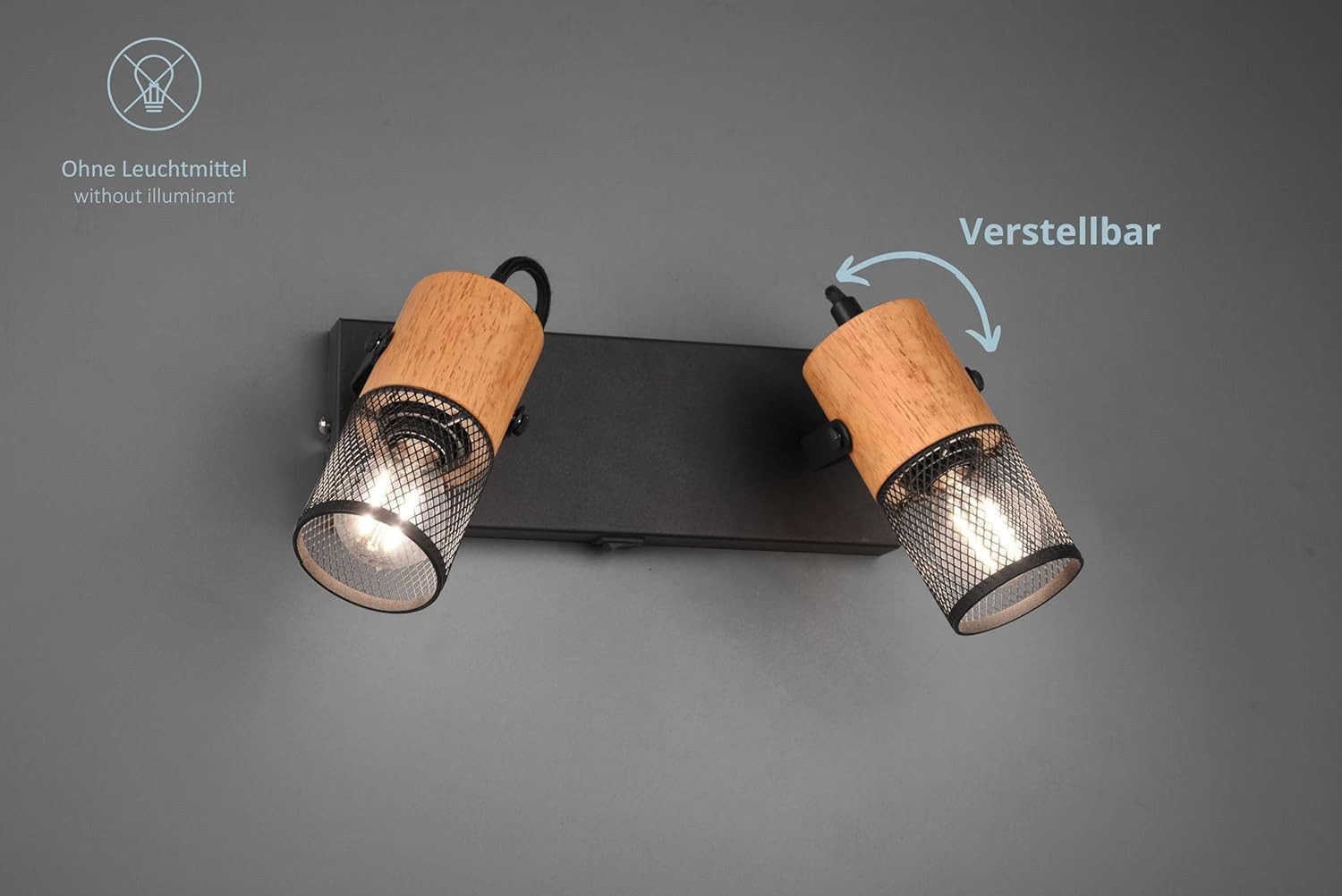 lightling Wandleuchte Aileen, ohne Leuchtmittel, inklusive Ein- und Ausschalter, IP20 Indoor