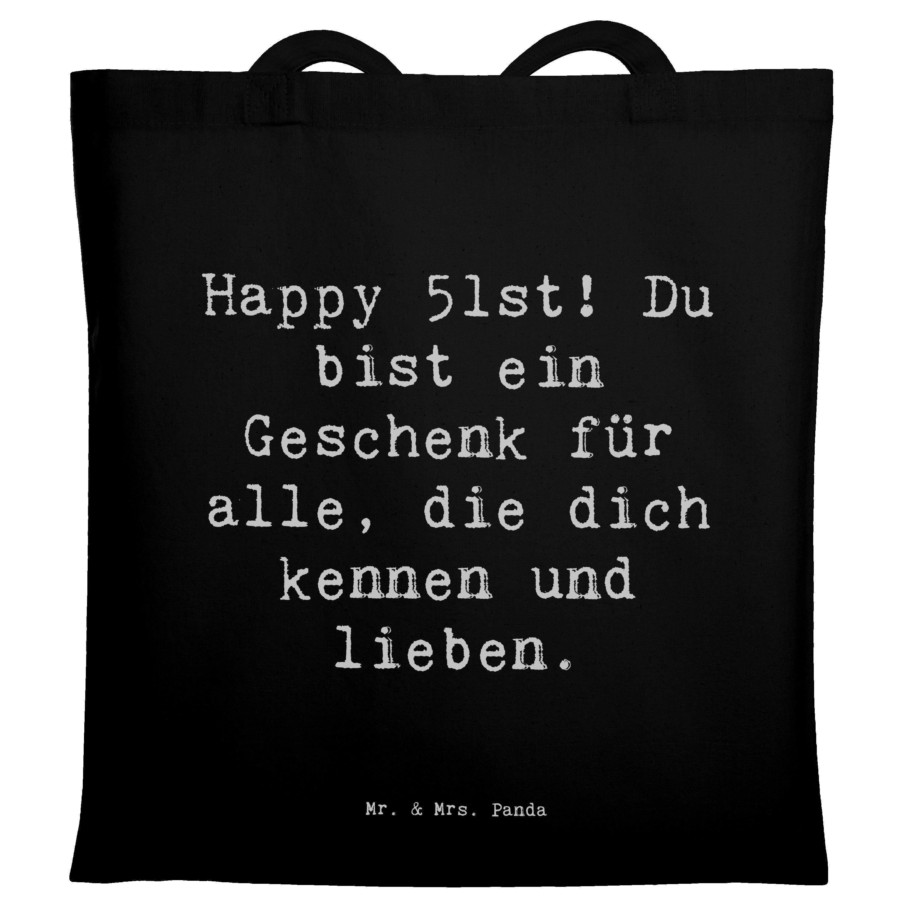 Tragetasche Spruch 51. Geburtstag Geschenk - Schwarz - Geburtstag Alter, Laptopta