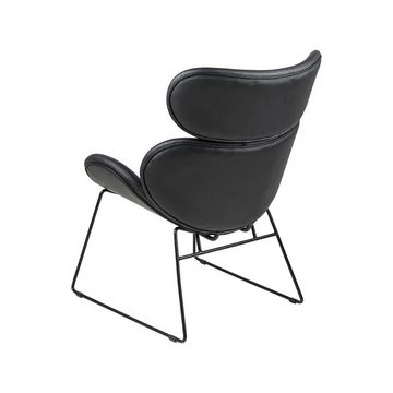 ebuy24 Relaxsessel Cazy Sessel in schwarzen Kunstleder und schwarzen (1-St)