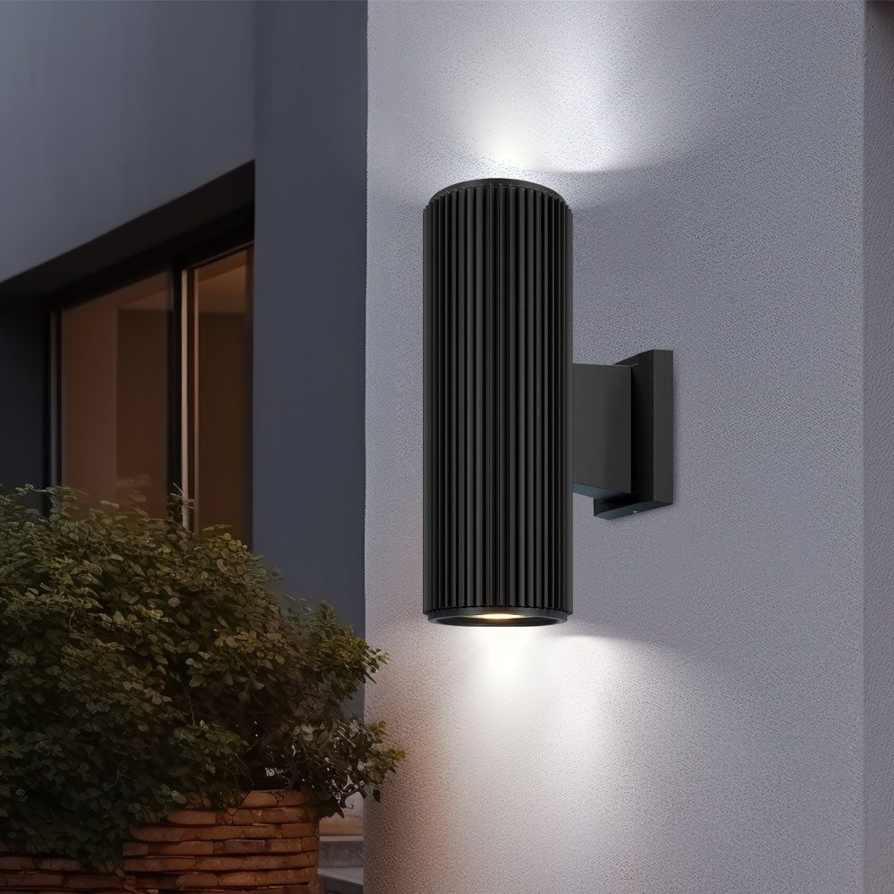 Maytoni Außen-Wandleuchte, Leuchtmittel nicht inklusive, Wandlampe Wandleuchte Außenlampe Hauswandleuchte IP54 Metall schwarz