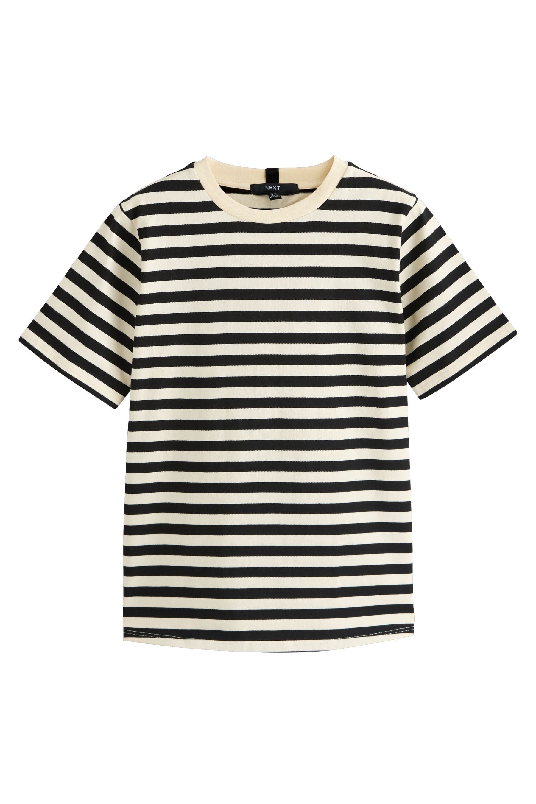 Next T-Shirt Schweres T-Shirt mit Rundhalsausschnitt (1-tlg) günstig online kaufen