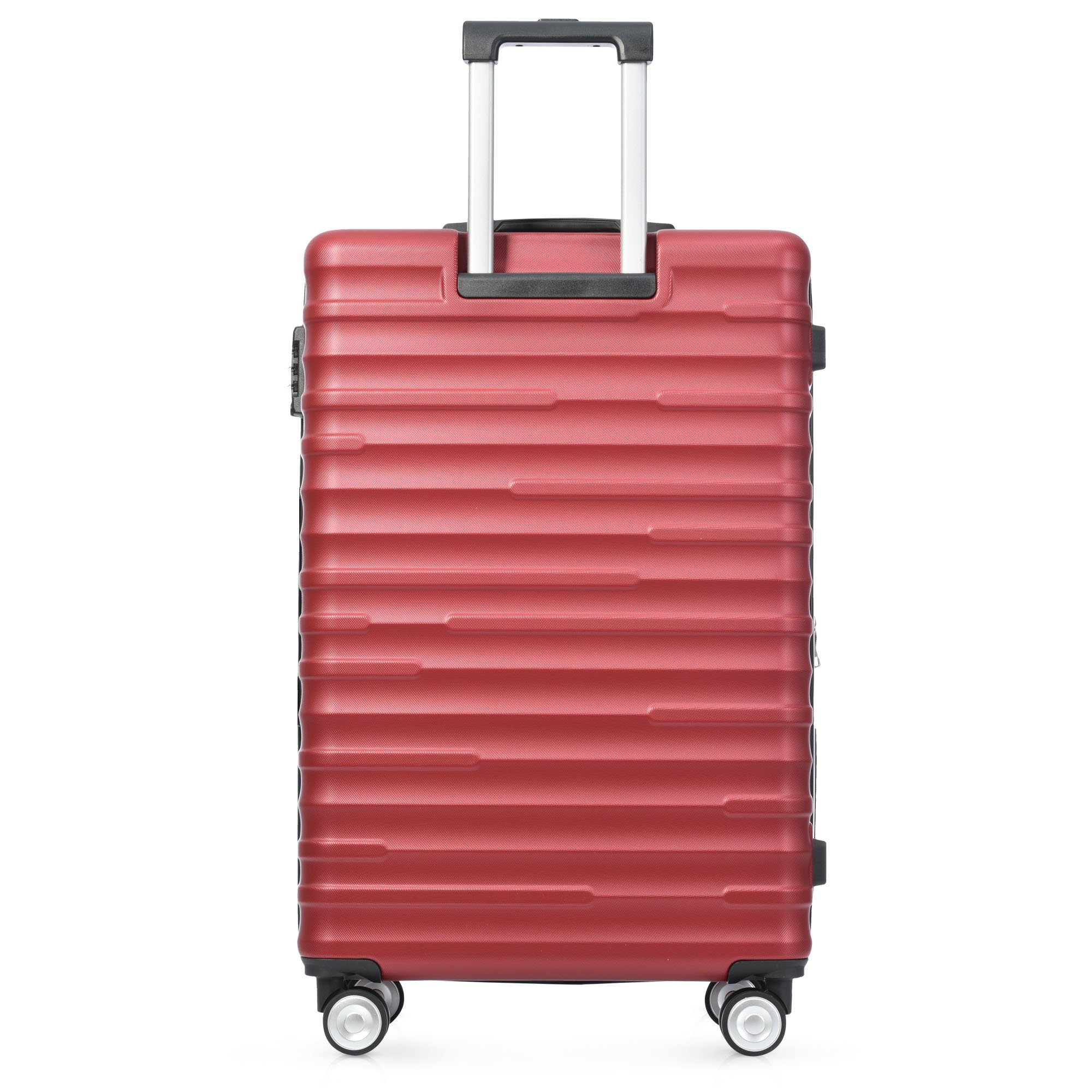 Räder, zuverlässiger ABS-Gepäck, Handgepäckkoffer Design, REDOM 4 Rot Hochwertiges Reisebegleiter, stilvoll TSA-Schloss, asserdichtes