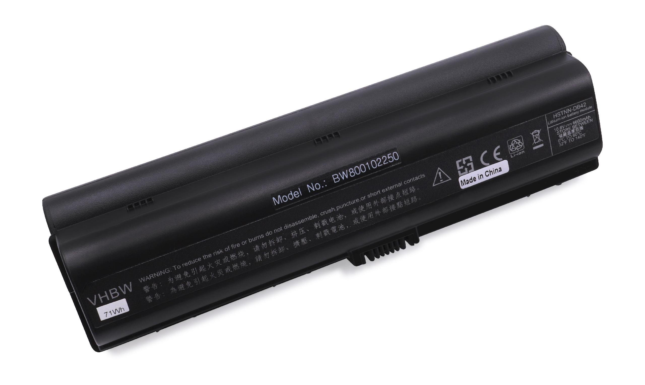 vhbw passend für Compaq Presario V3010, V3010AU, V3010CA, V3010TU, V3010US, Laptop-Akku 6600 mAh