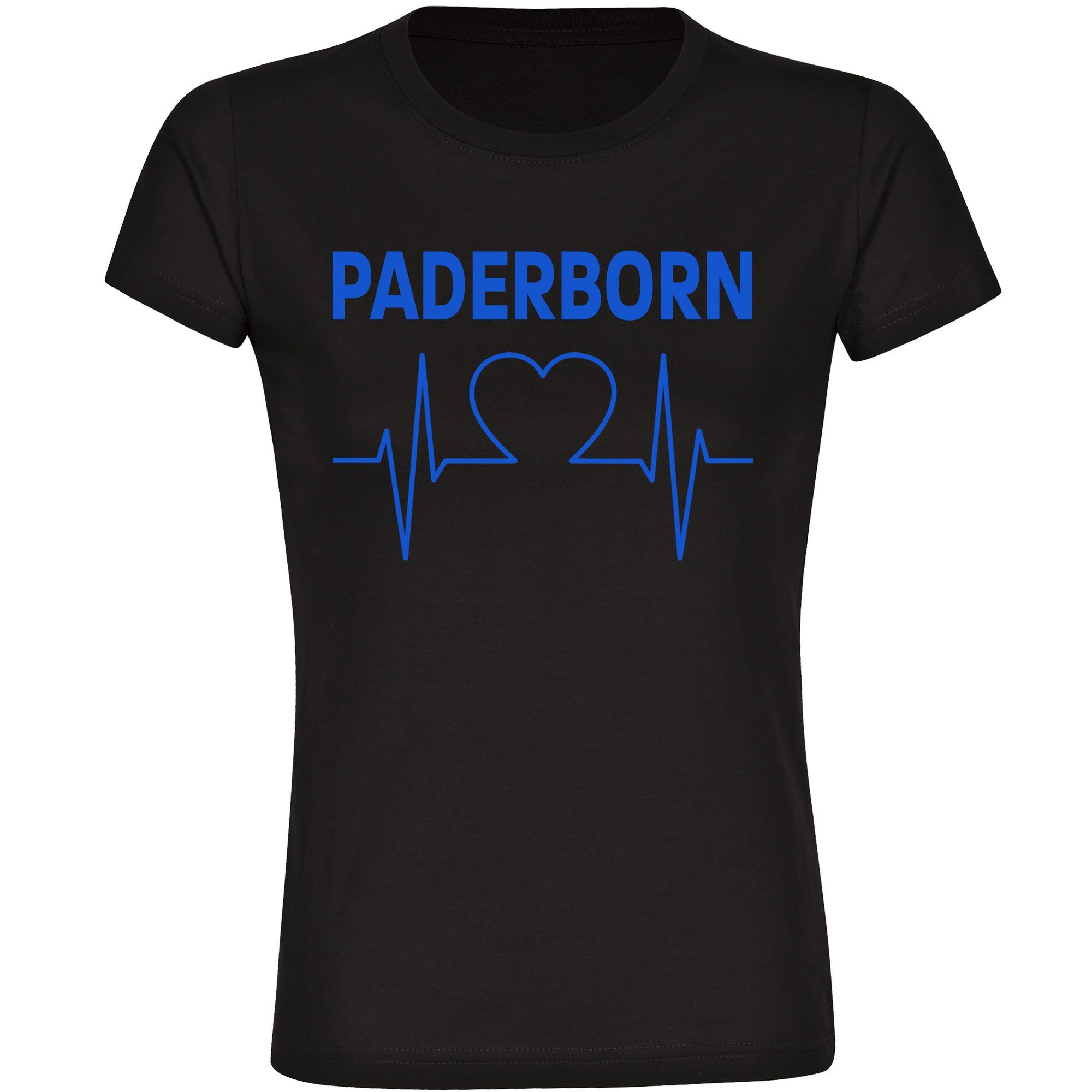 multifanshop T-Shirt Damen Paderborn - Herzschlag - Frauen