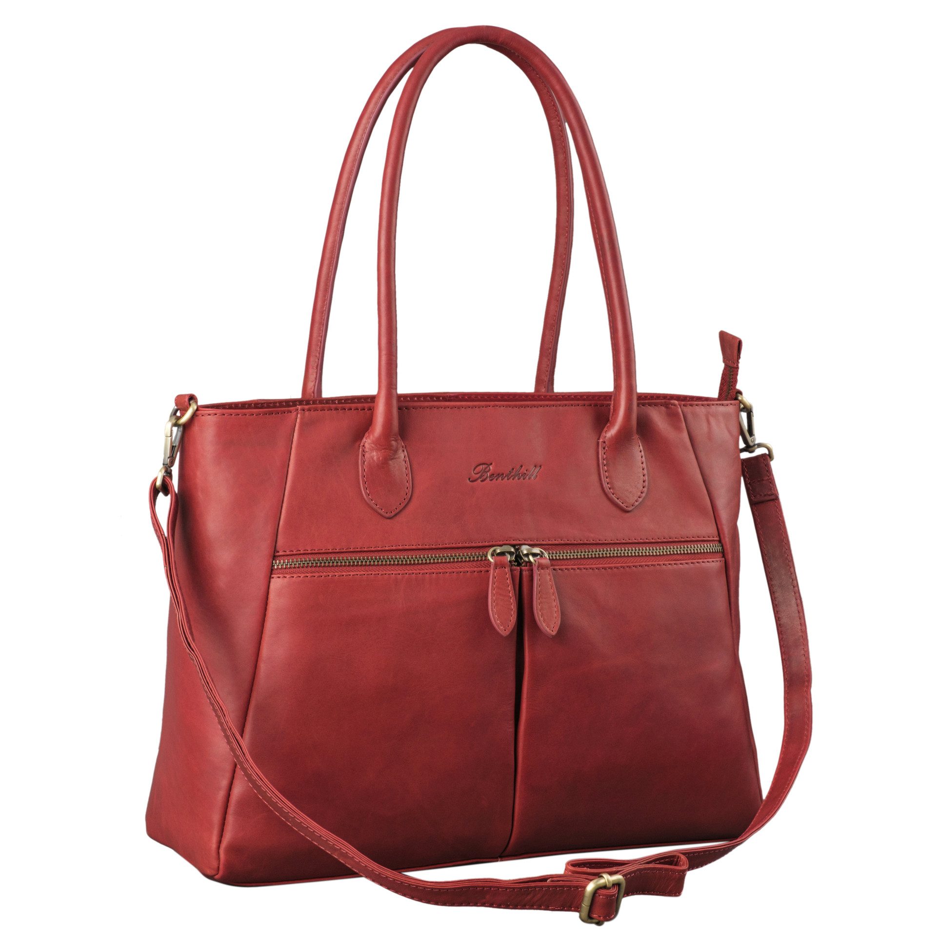 Benthill Handtasche Damen Echt Leder Damentasche Shopper Umhängetasche Schu günstig online kaufen