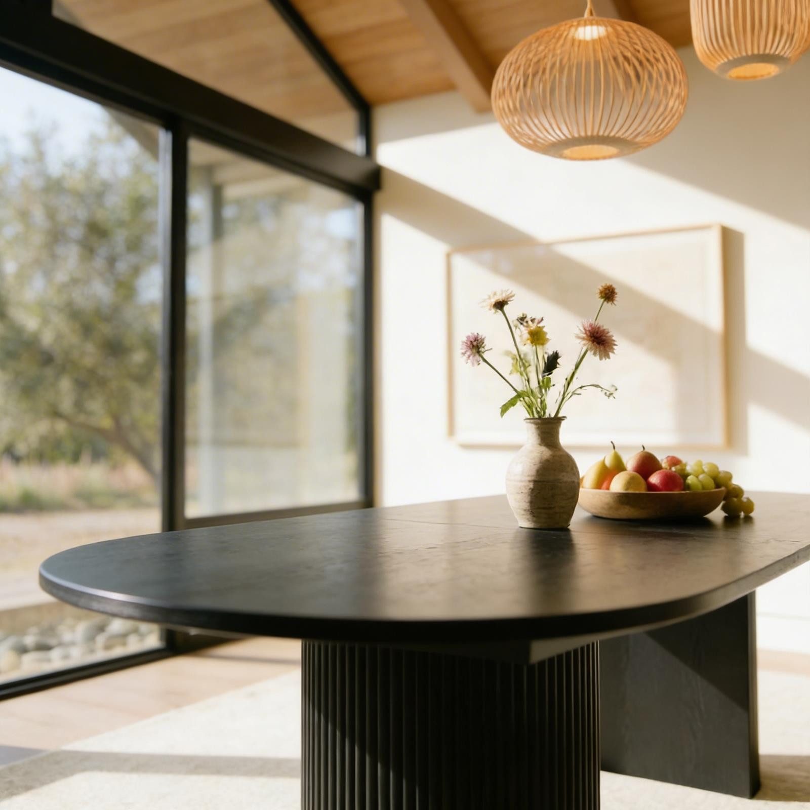 IDIMEX Esstisch EMEZA, Esszimmertisch oval 180-240x90 cm ausziehbare MDF-Tischplatte Schwarz