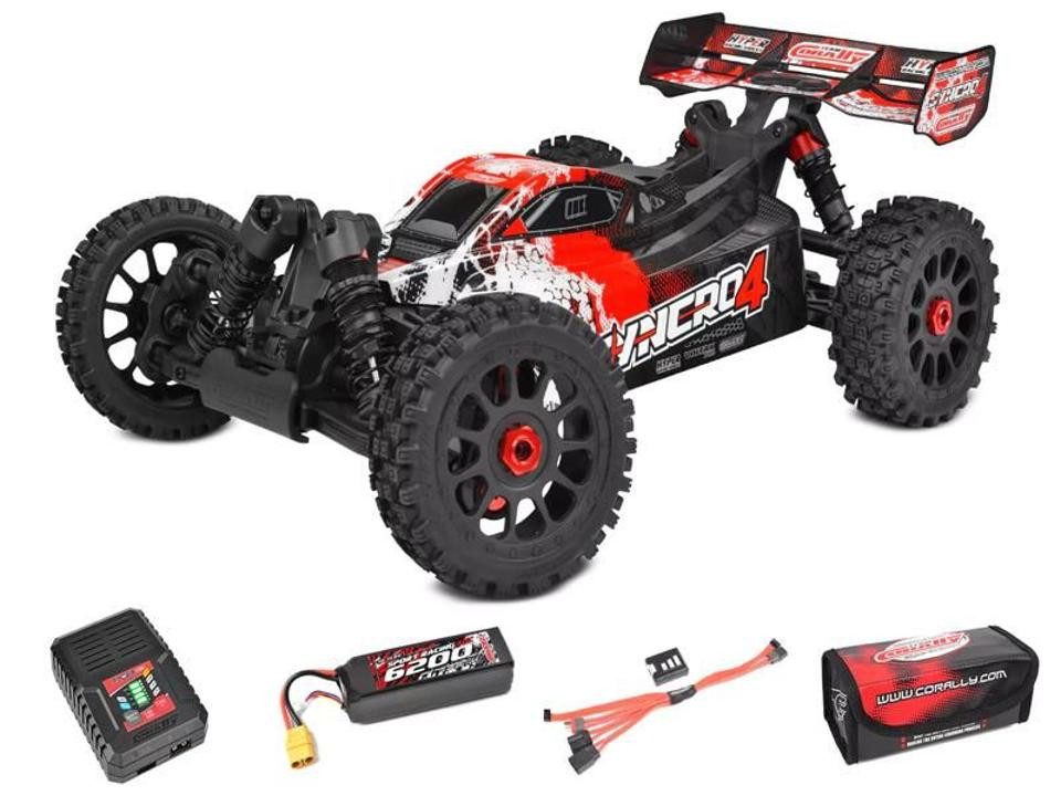 Corally RC-Auto Team Corally - Syncro-4 RTR - Drive'n Go Pack 4S - Rot