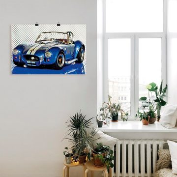 Artland Wandbild Shelby Cobra blau, Auto (1 St), als Leinwandbild, Poster in verschied. Größen