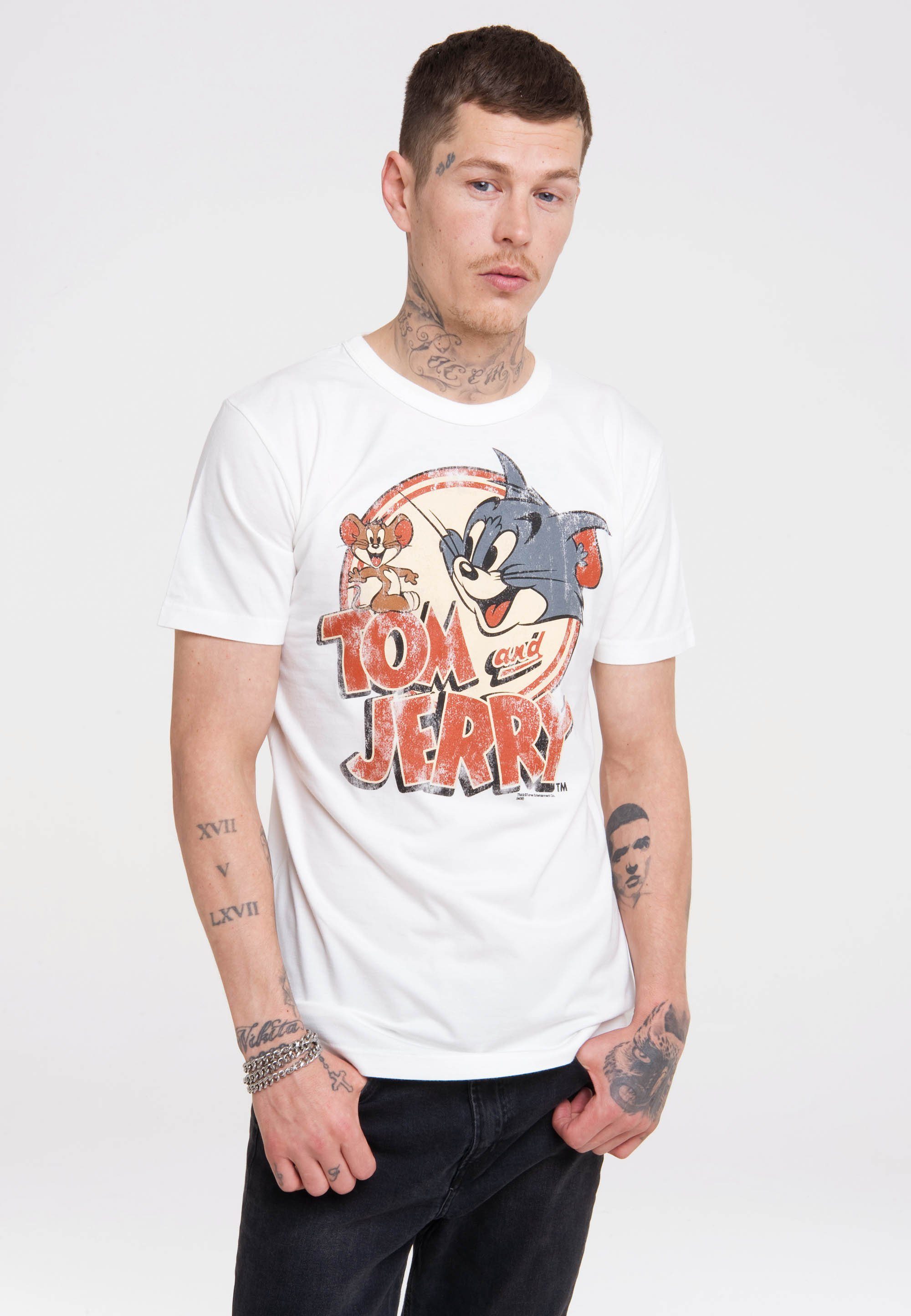 Tom & Jerry T-Shirt mit Print LOGOSHIRT lizenziertem