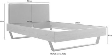 Schlafkontor Massivholzbett Keke, Eiche Massiv wahlweise in 180x200 cm oder 140x200 cm