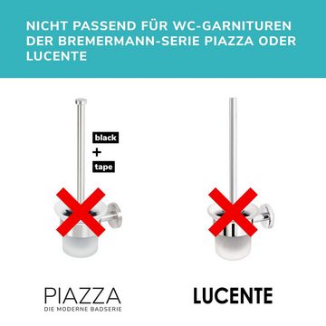 eluno WC-Garnitur Ersatzglas für Toilettenbürsten, WC-Garnituren, WC-Glas satiniert