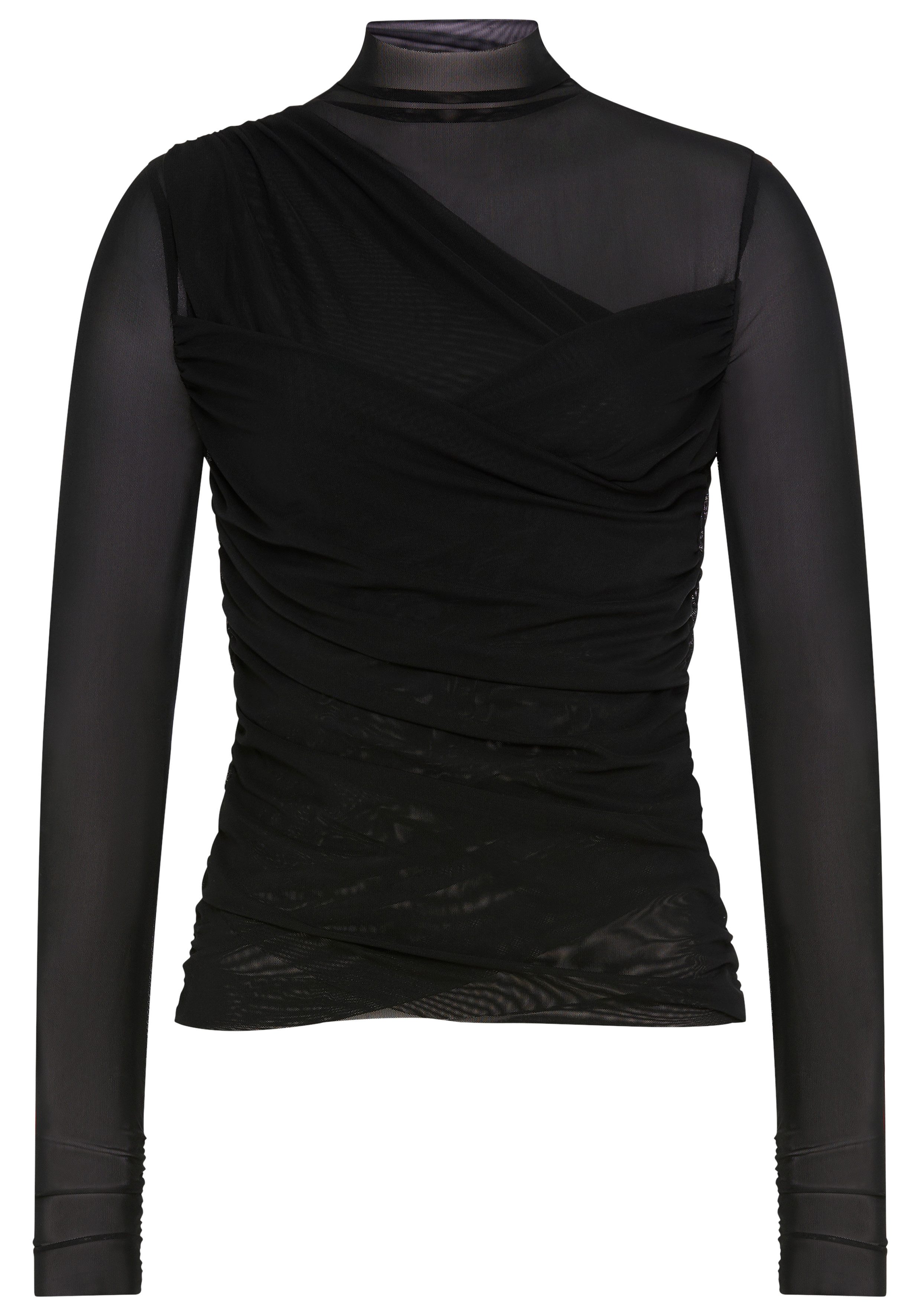 BOSS ORANGE Langarmshirt Etulah Premium Damenmode aus Mesh, Slim Fit günstig online kaufen