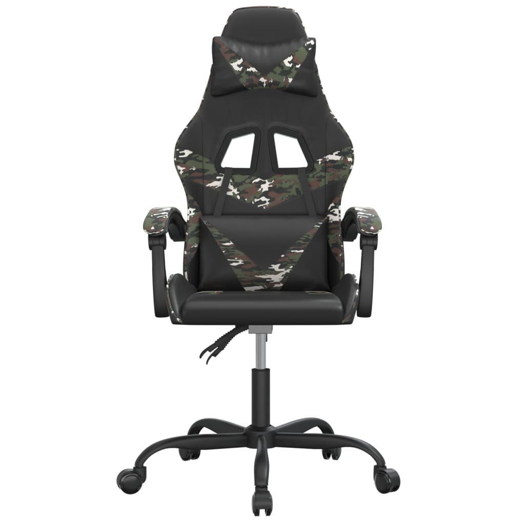 vidaXL Gaming-Stuhl Gaming-Stuhl Drehbar Schwarz und Tarnfarben Kunstleder (1 St)