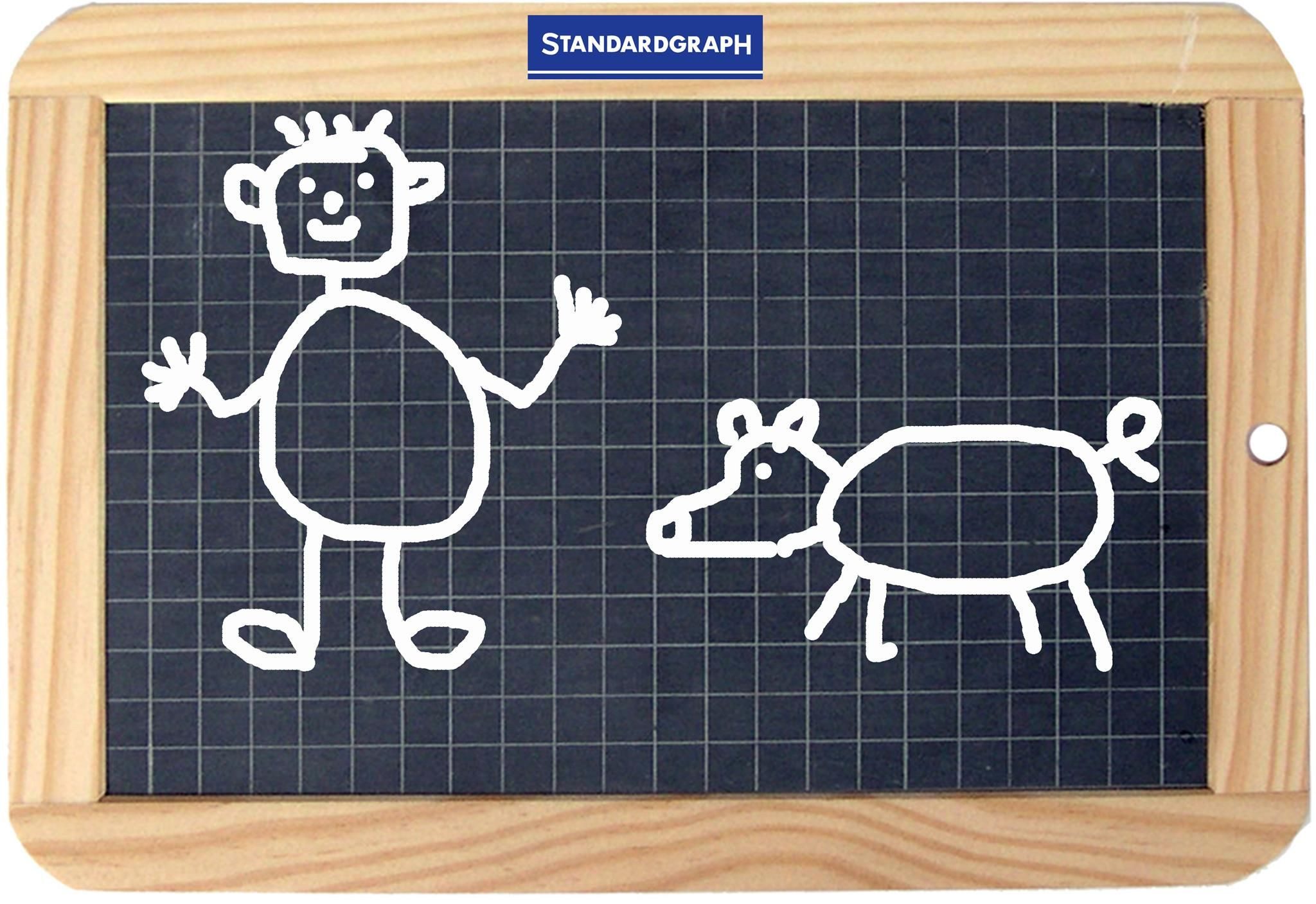 STANDARDGRAPH Tafel Schiefertafel 18x26cm Holzrahm STANDARDGRAPH JP-120112