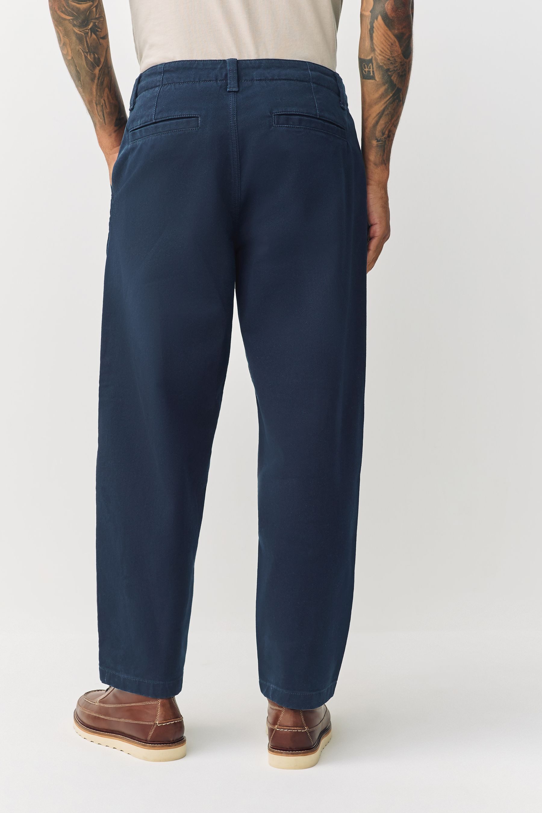 Next Stoffhose Stretchhose mit Barrel-Bein aus Baumwolle (1-tlg)