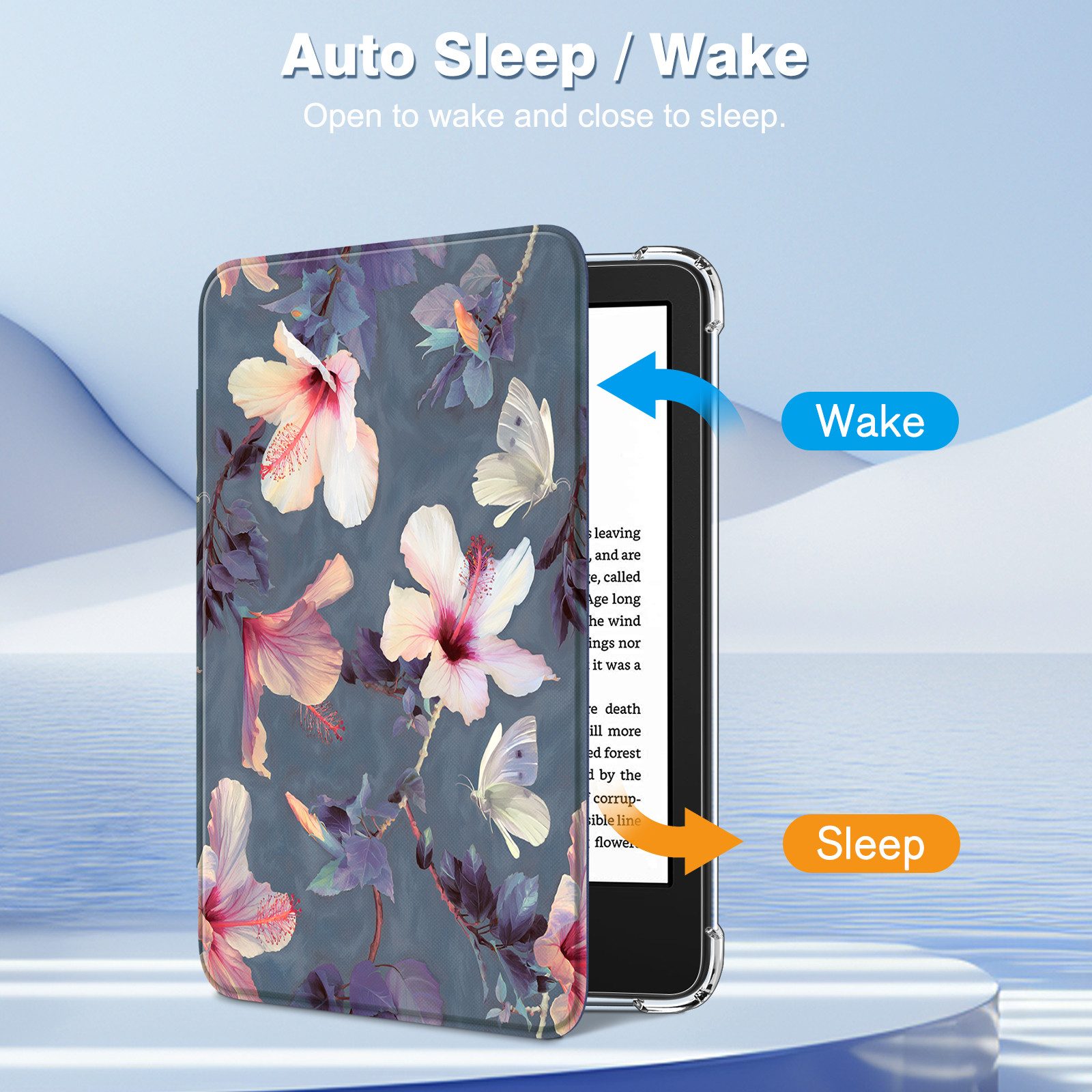 Fintie E-Reader-Hülle für 6" Kindle (11. Generation)–2024/2022, Clear Weich TPU Schutzhülle, mit Auto Sleep/Wake für 6 Zoll Kindle Basic 2024 – Bild 5 von 5