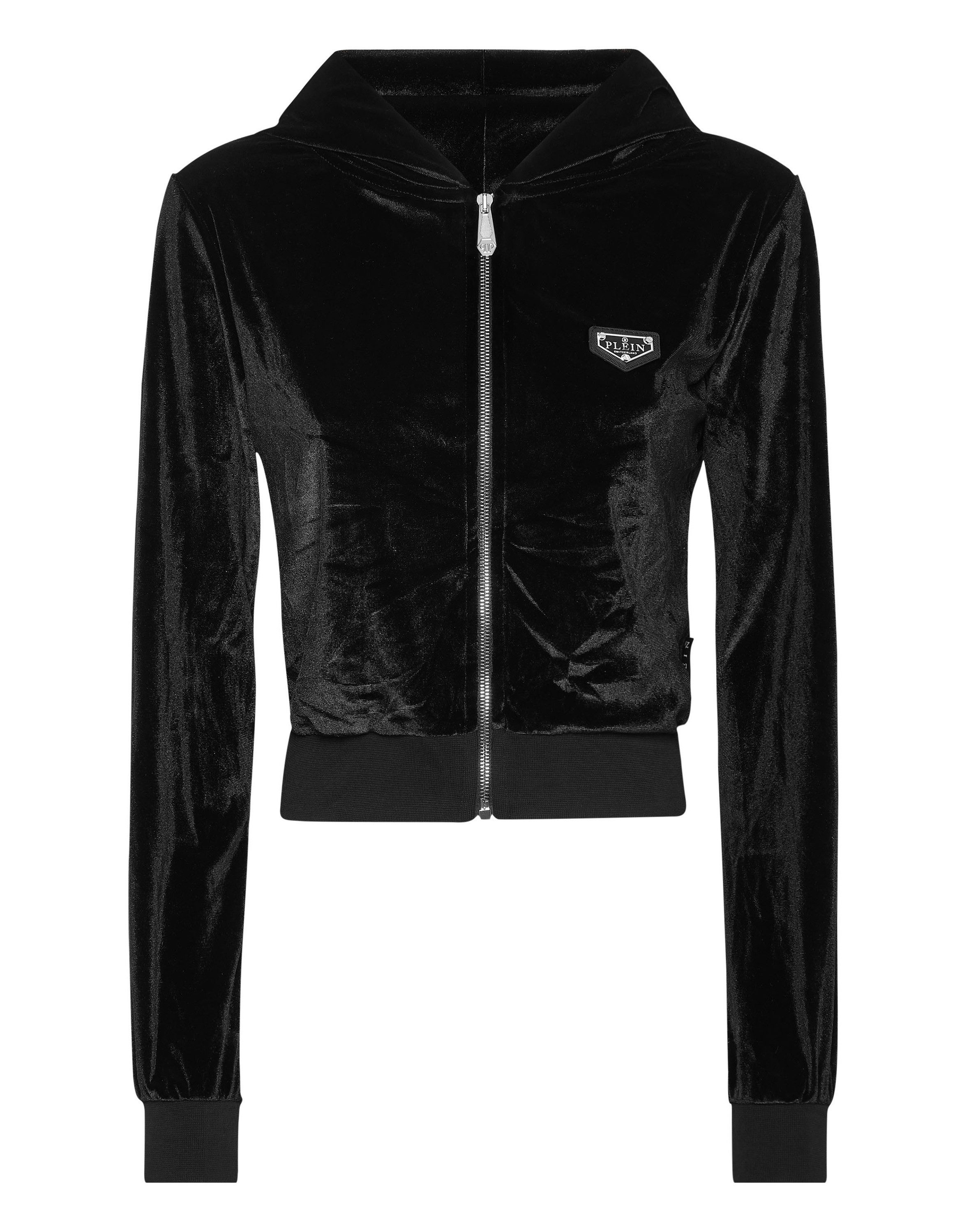 PHILIPP PLEIN Kapuzensweatjacke Signature Mit Schmucksteinen