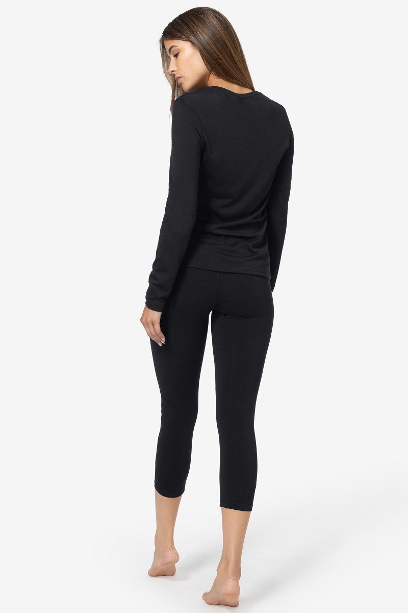 SUPER.NATURAL Thermounterhose für Damen, Merino W ARCTIC230 TIGHT 3/4 funktioneller Merino-Materialmix