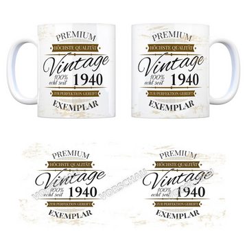 speecheese Tasse Vintage Tasse 100% echt seit 1940 Kaffeebecher [ber_jahrgeb].